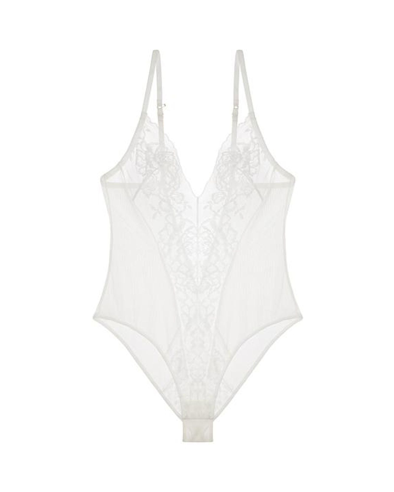 Natori Flora Bodysuit in white