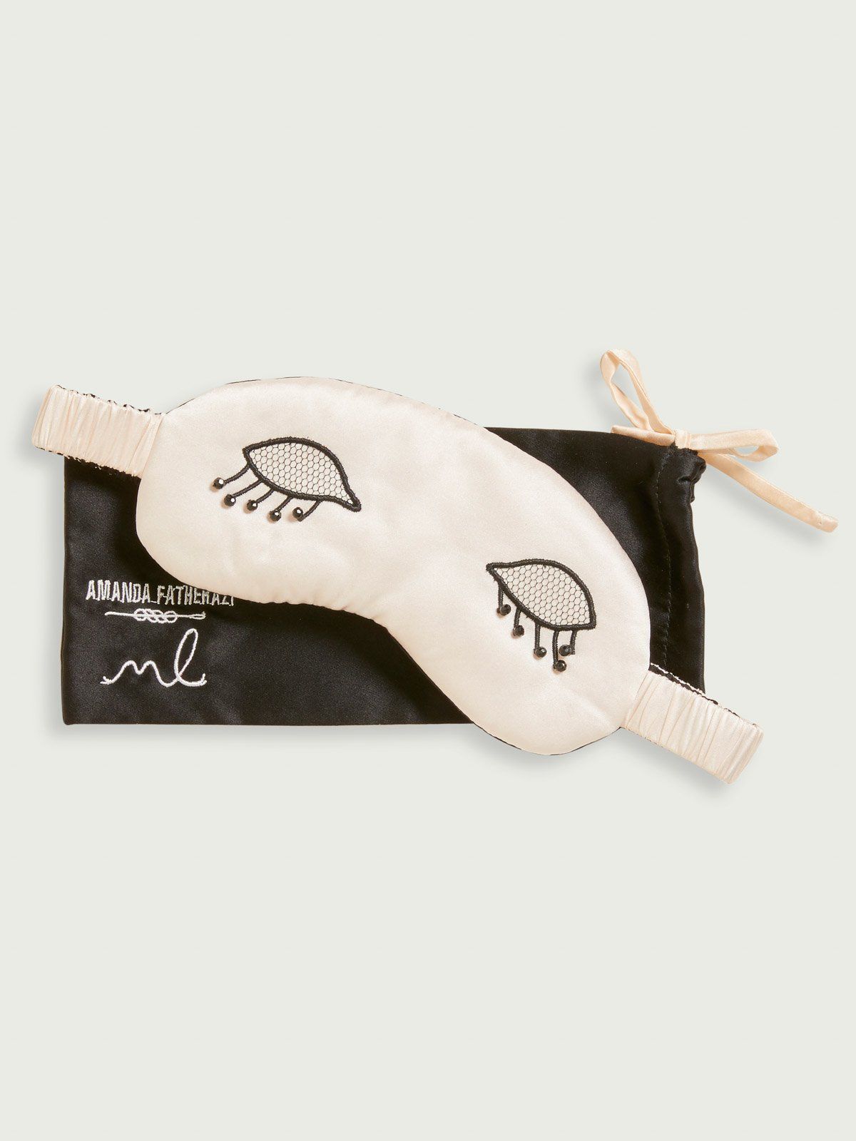 Morgan Lane Lacey Lids Eyemask in white