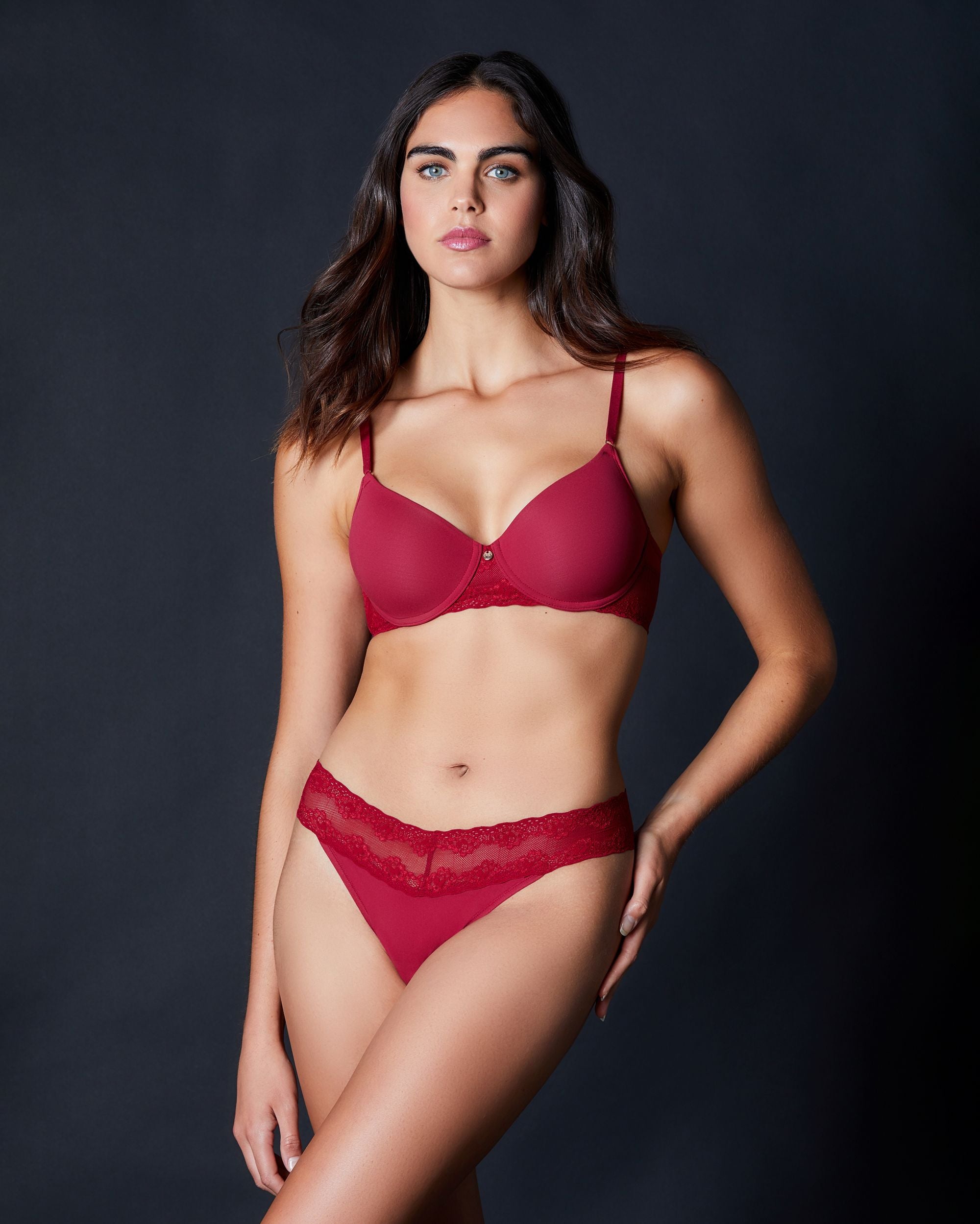 Natori Bliss Perfection Contour Underwire Bra in red