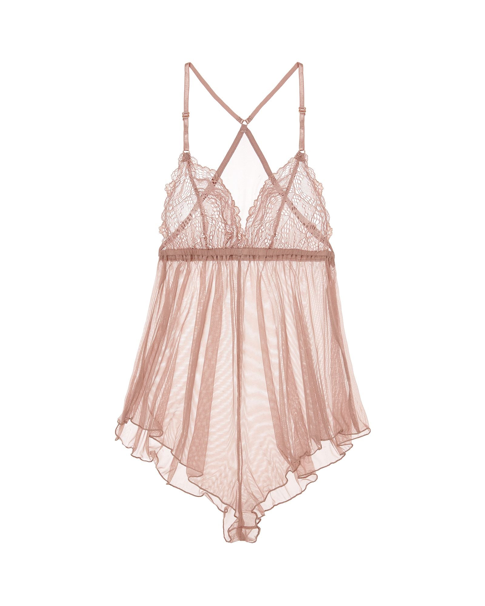 Only Hearts Whisper Sweet Nothings Lace Cup Teddy in pink