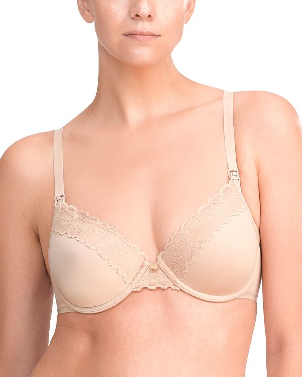 Natori Hidden Glamour Nursing Bra in beige