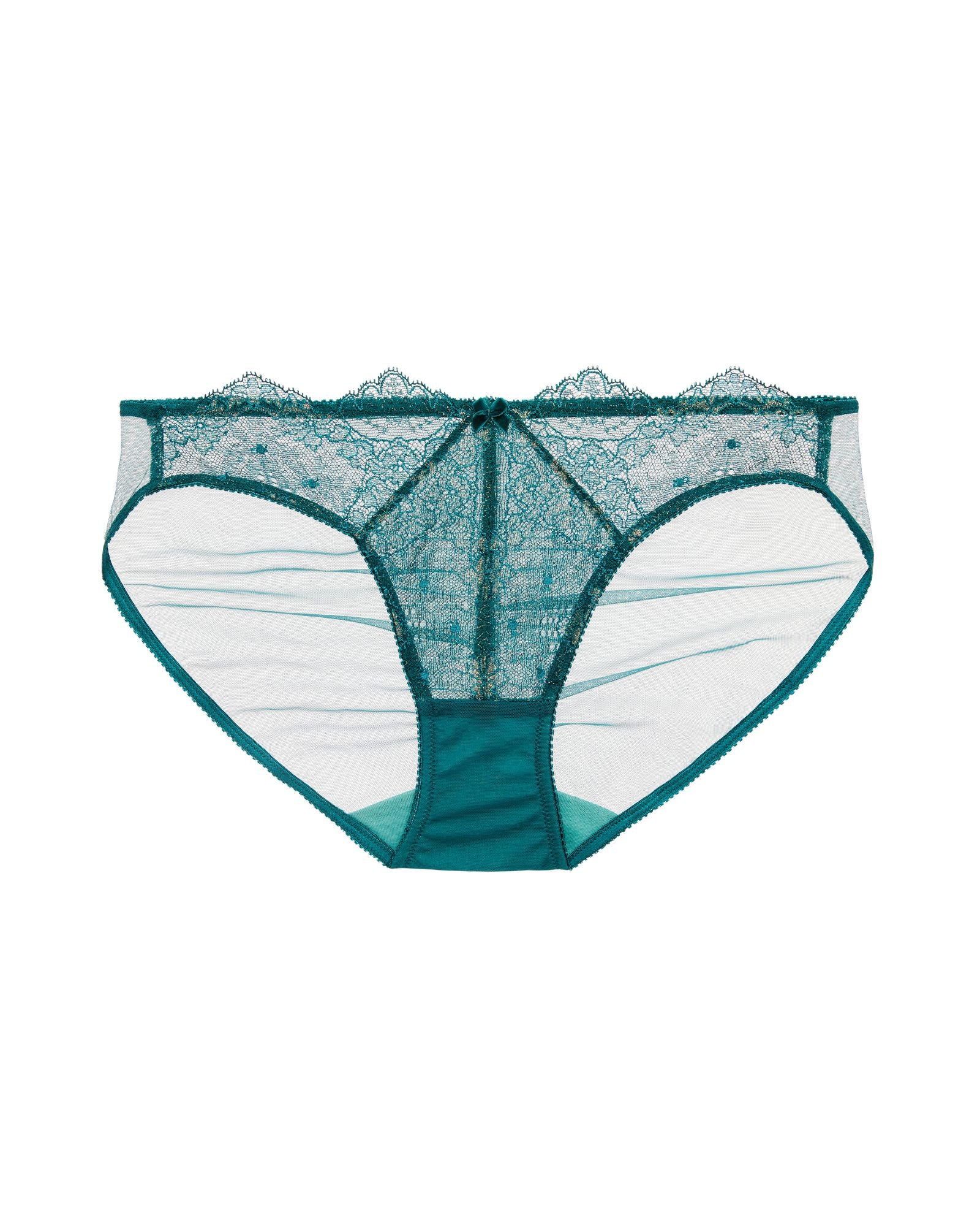 Dita Von Teese Lurex Lace Bikini in green