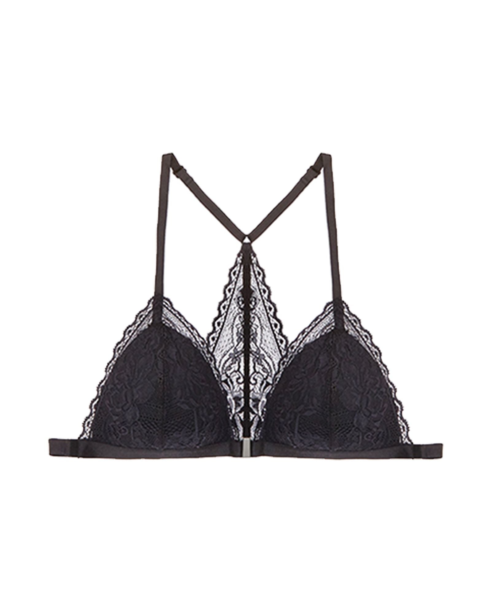 Triumph Darling Lace Front Closure Bralette in black