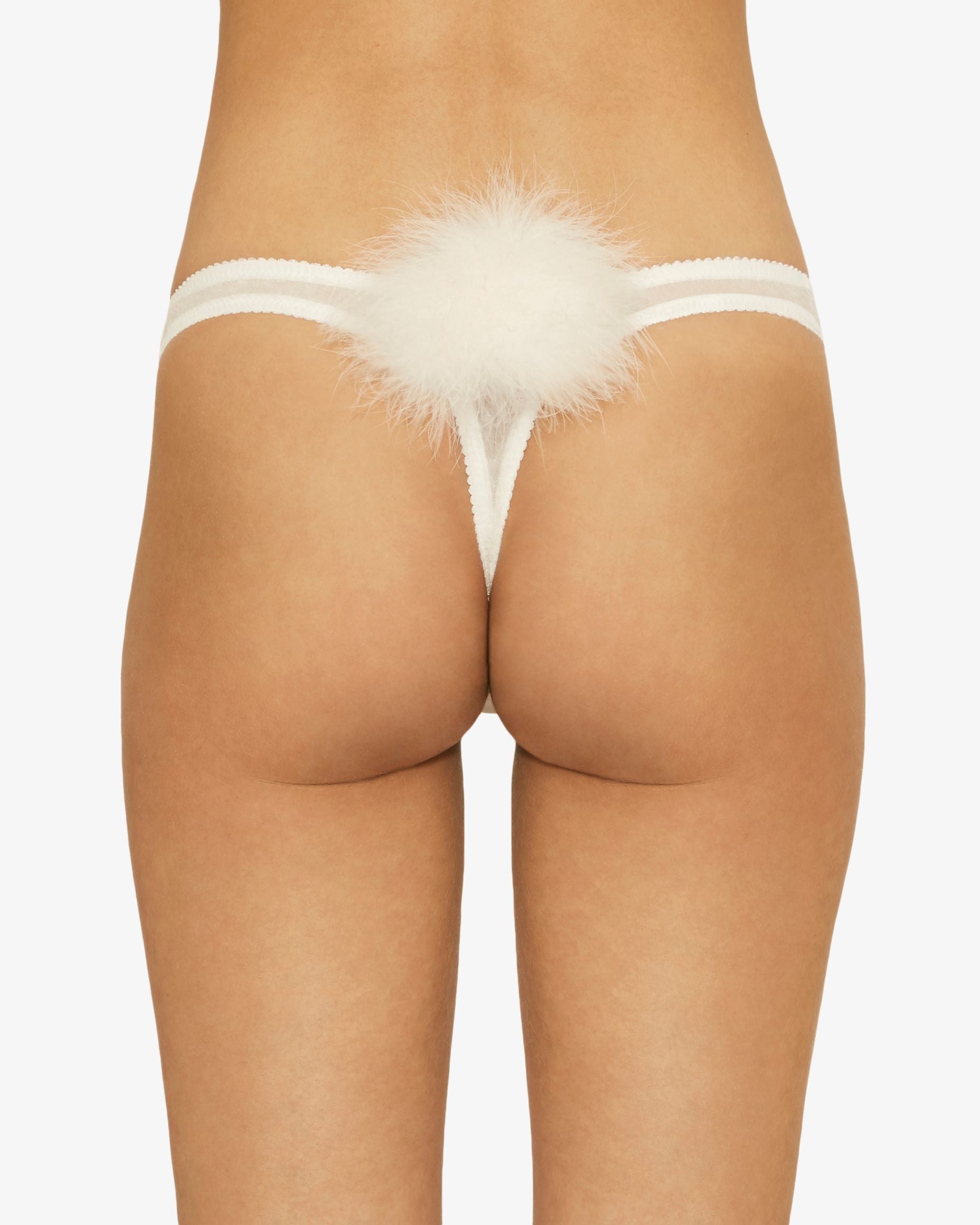 Gilda & Pearl Diana Chiffon Thong in white
