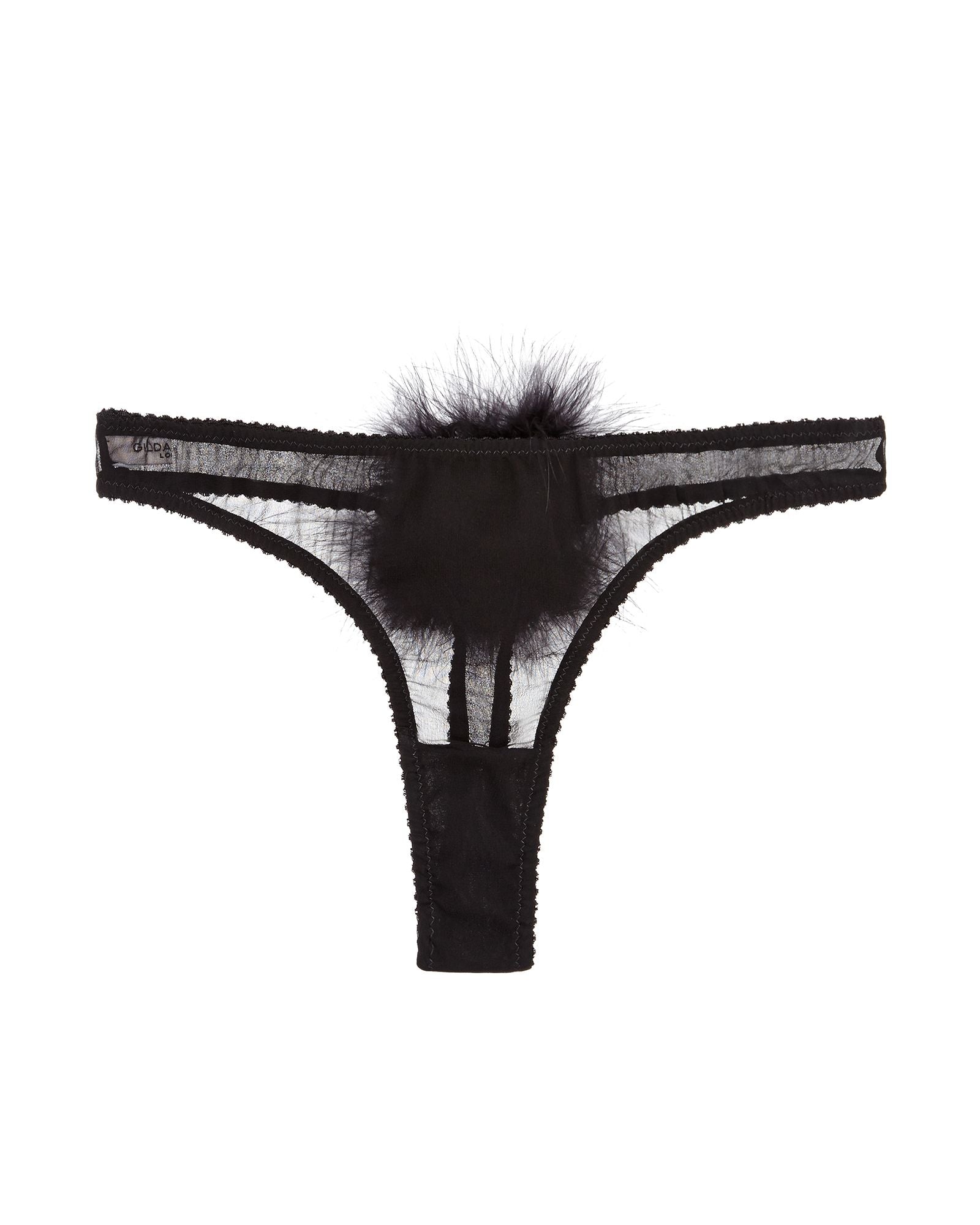 Gilda & Pearl Diana Chiffon Thong in black