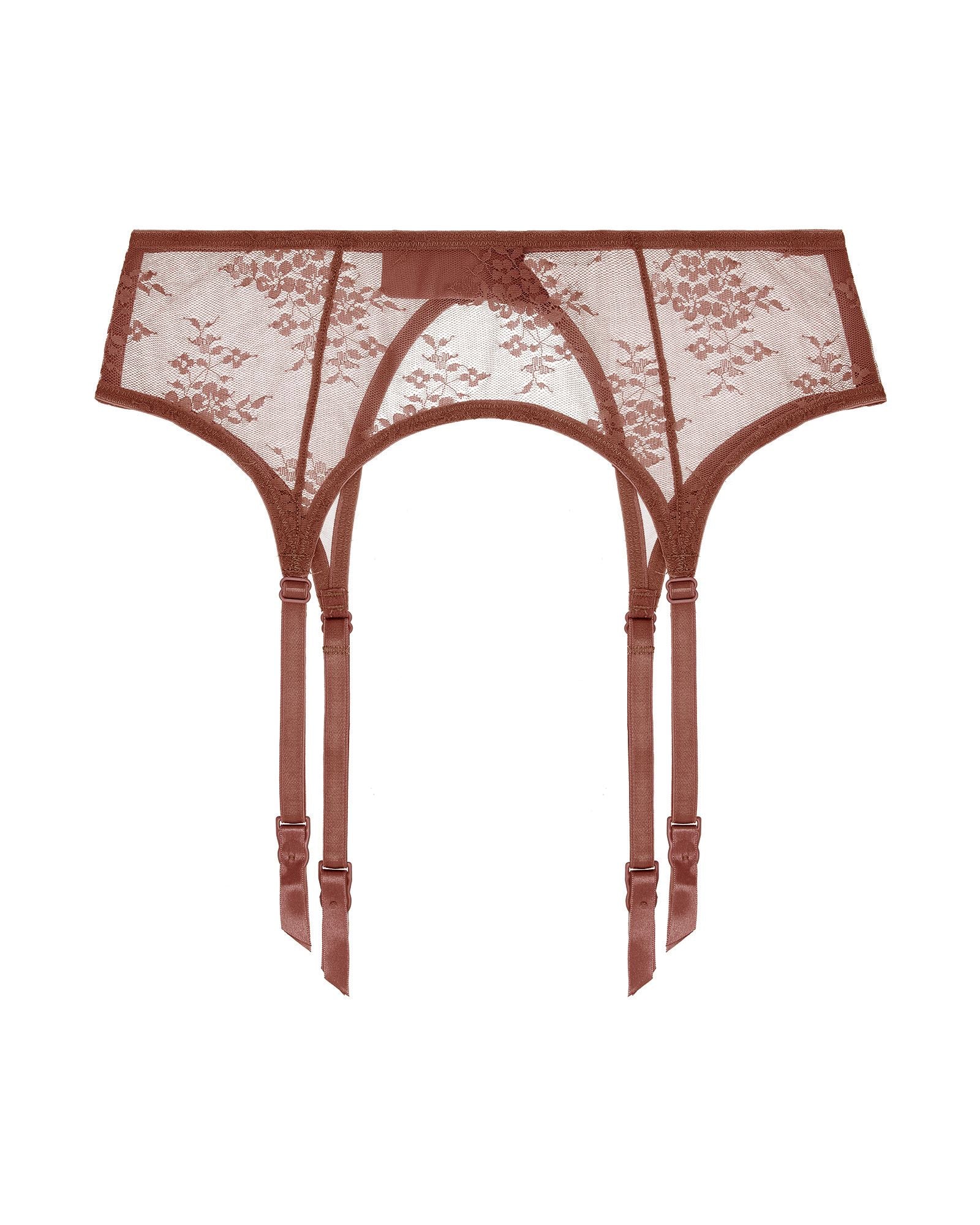 Journelle Romy Suspender Belt in brown