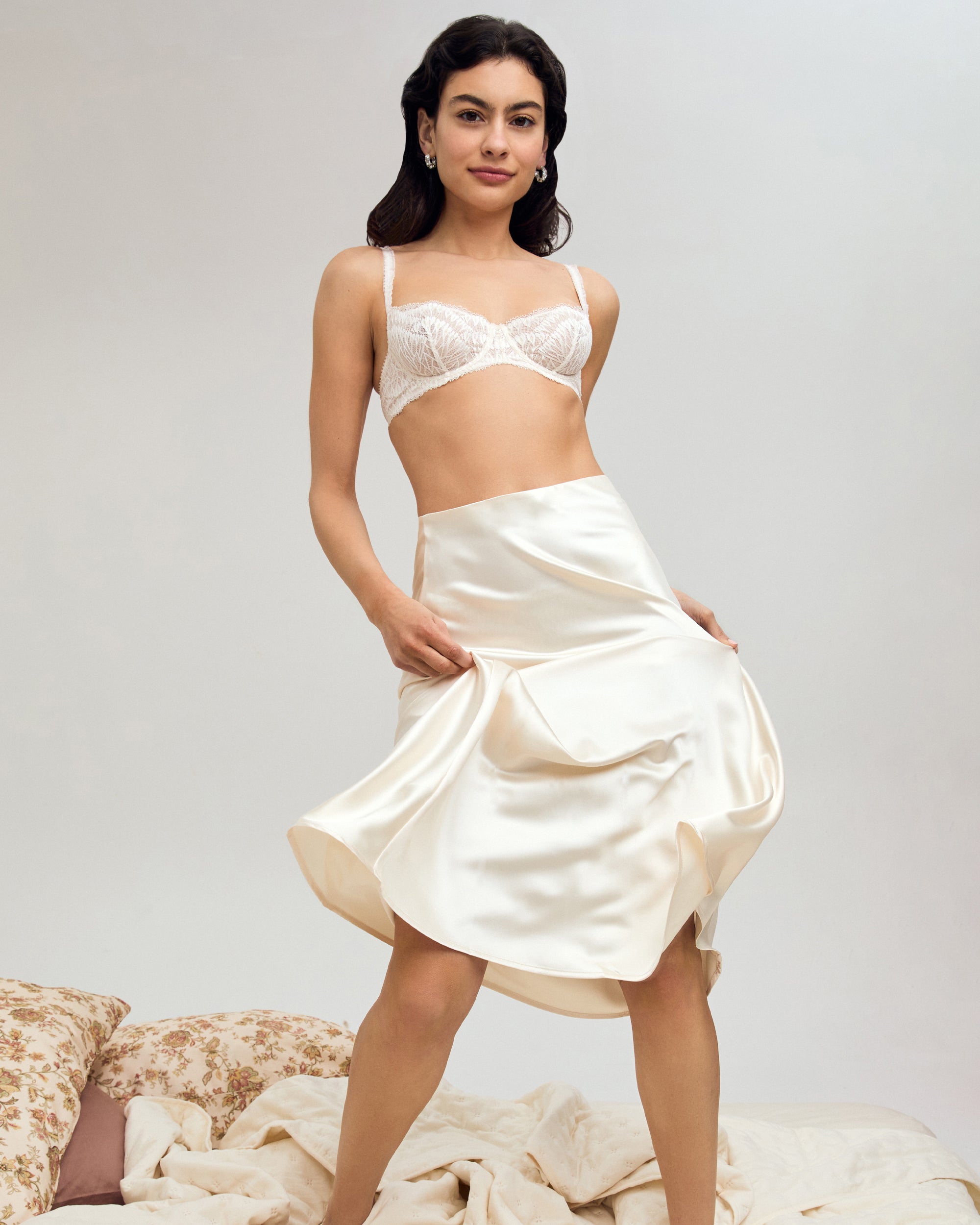 Journelle Loulou Balconette Bra in white