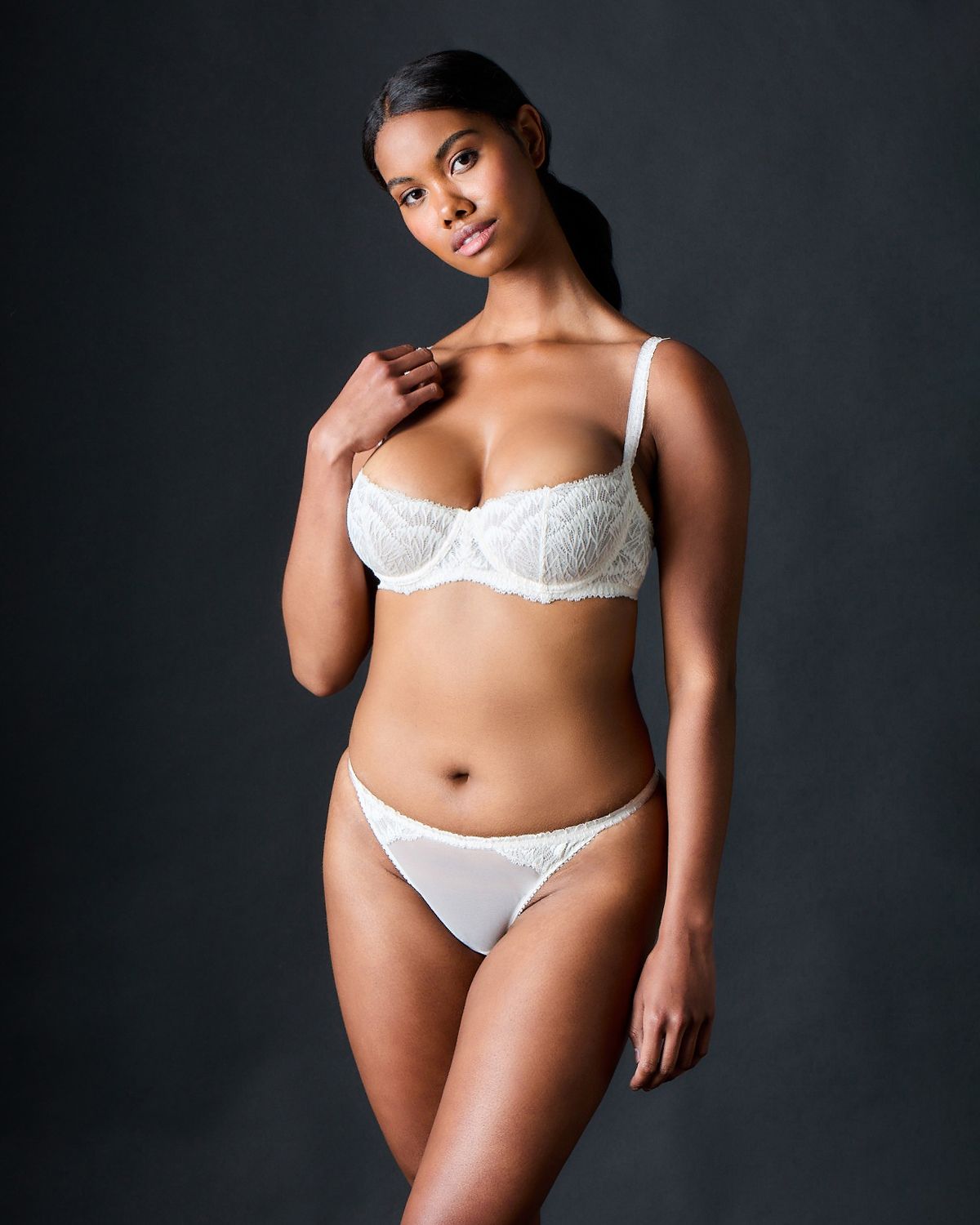 Journelle Loulou Balconette Bra in white