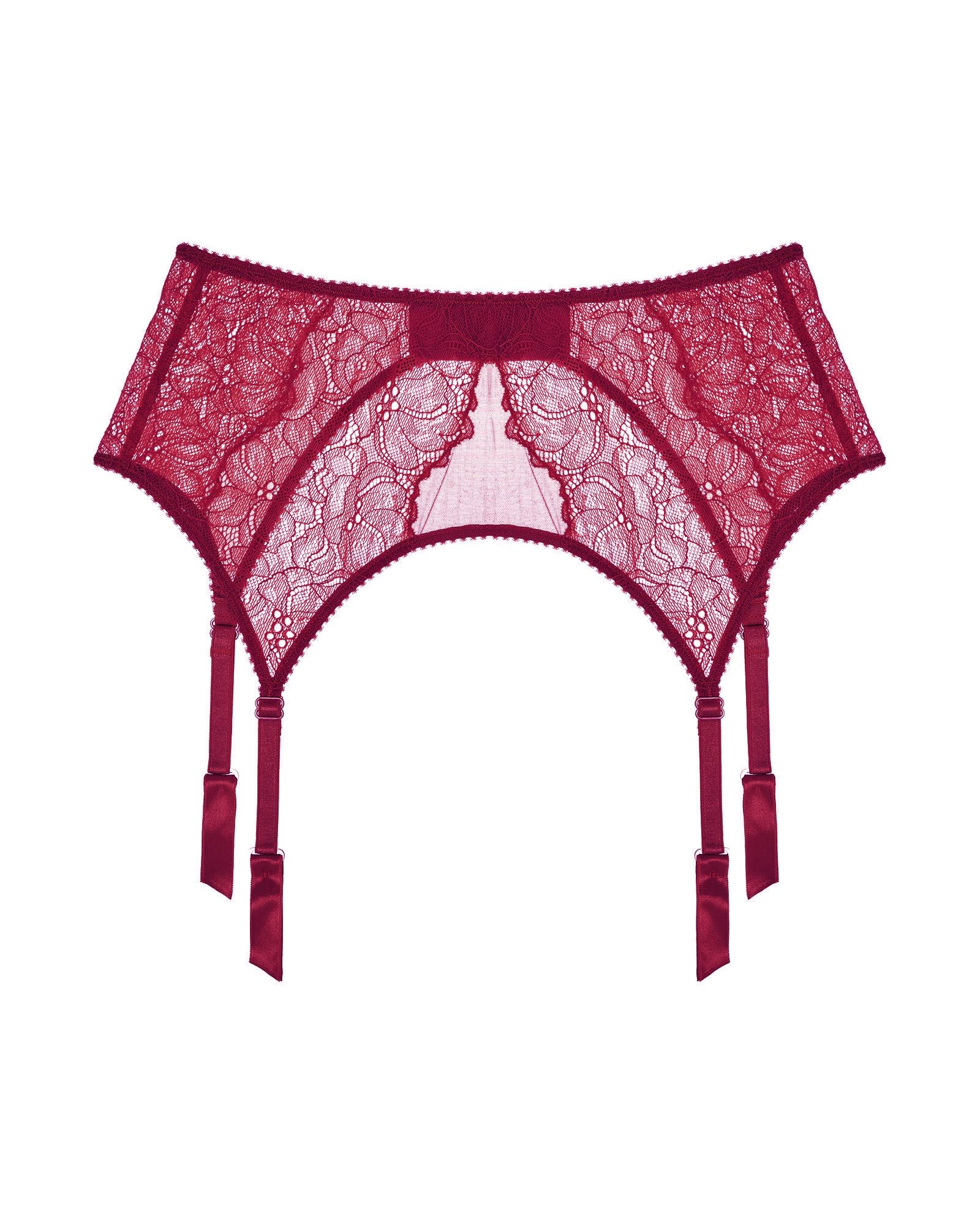 Journelle Lexi Suspender Belt in red