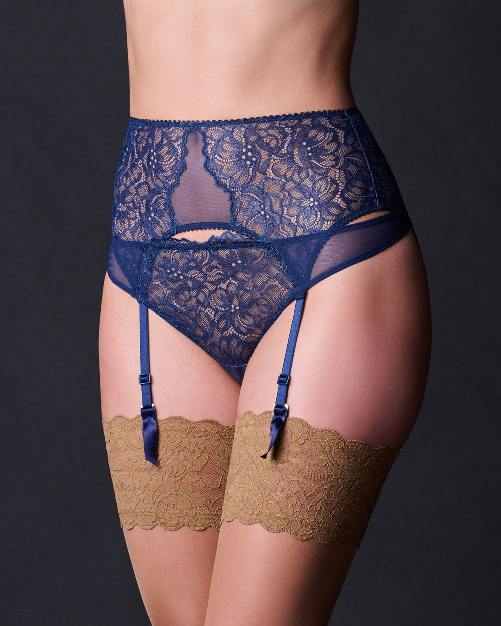 Journelle Lexi Suspender Belt in blue
