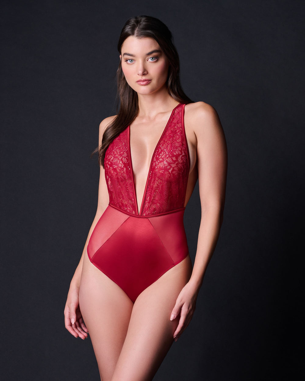 Journelle Lexi Bodysuit in red