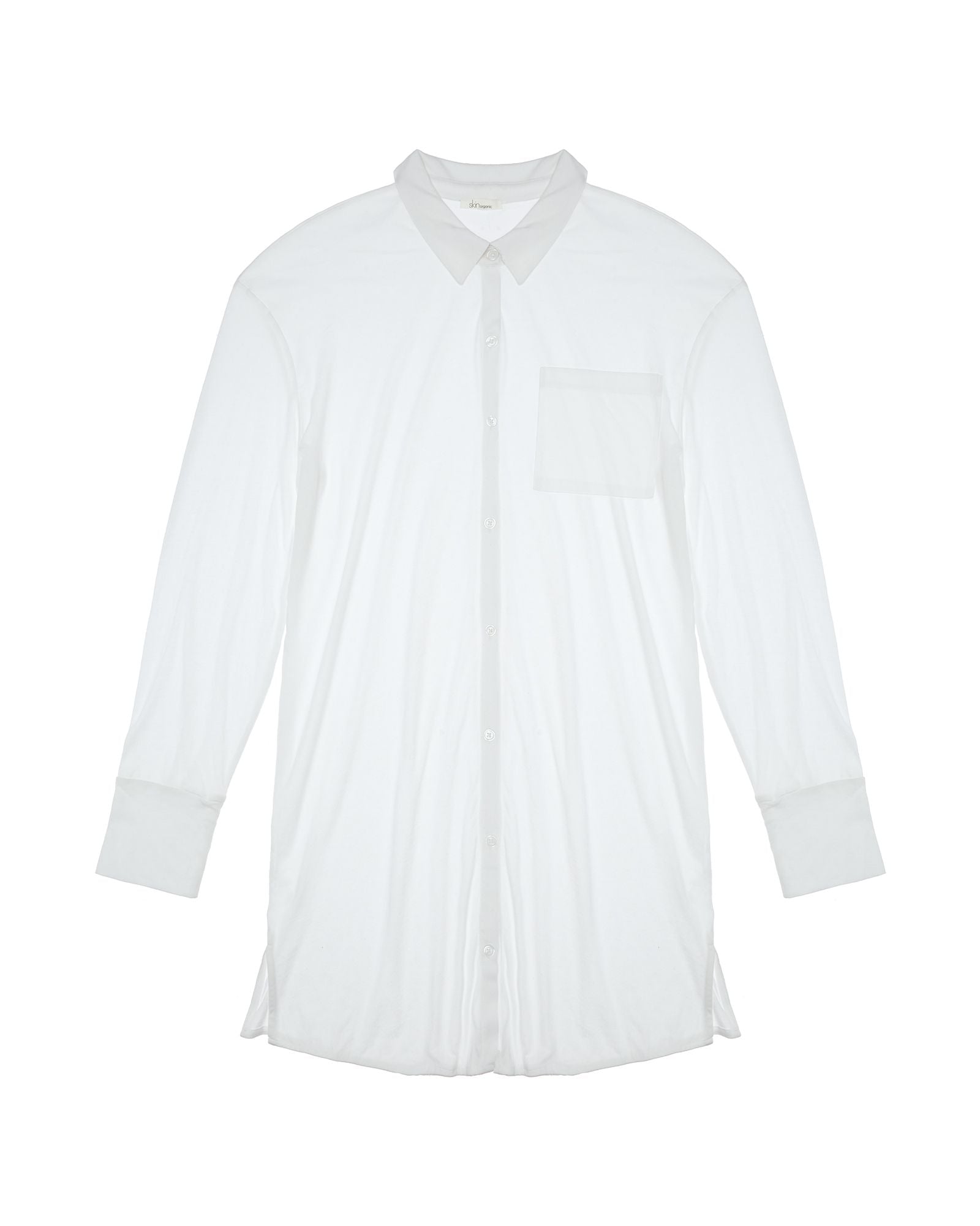 Skin Organic Cotton Jersey Kiana Sleep Shirt in white