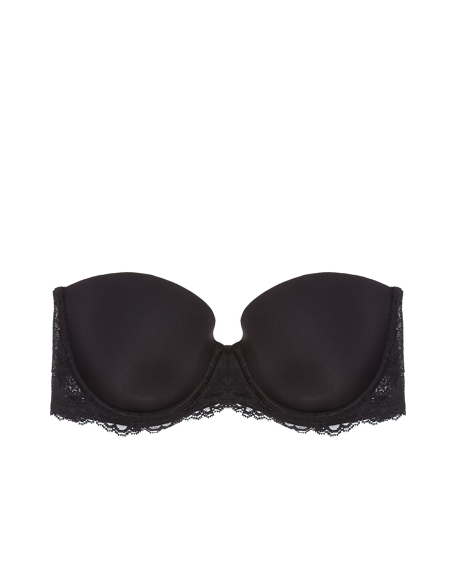OnGossamer Beautifully Basic Strapless Bra in black
