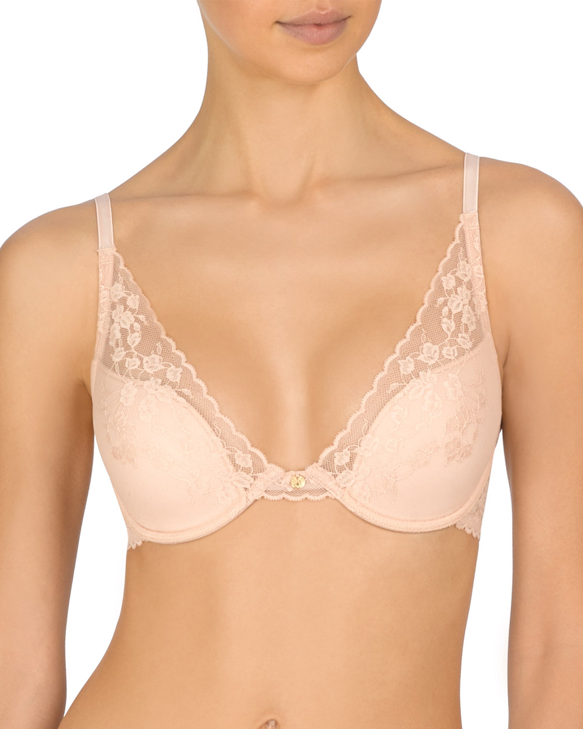 Natori Cherry Blossom Convertible Underwire Bra in beige