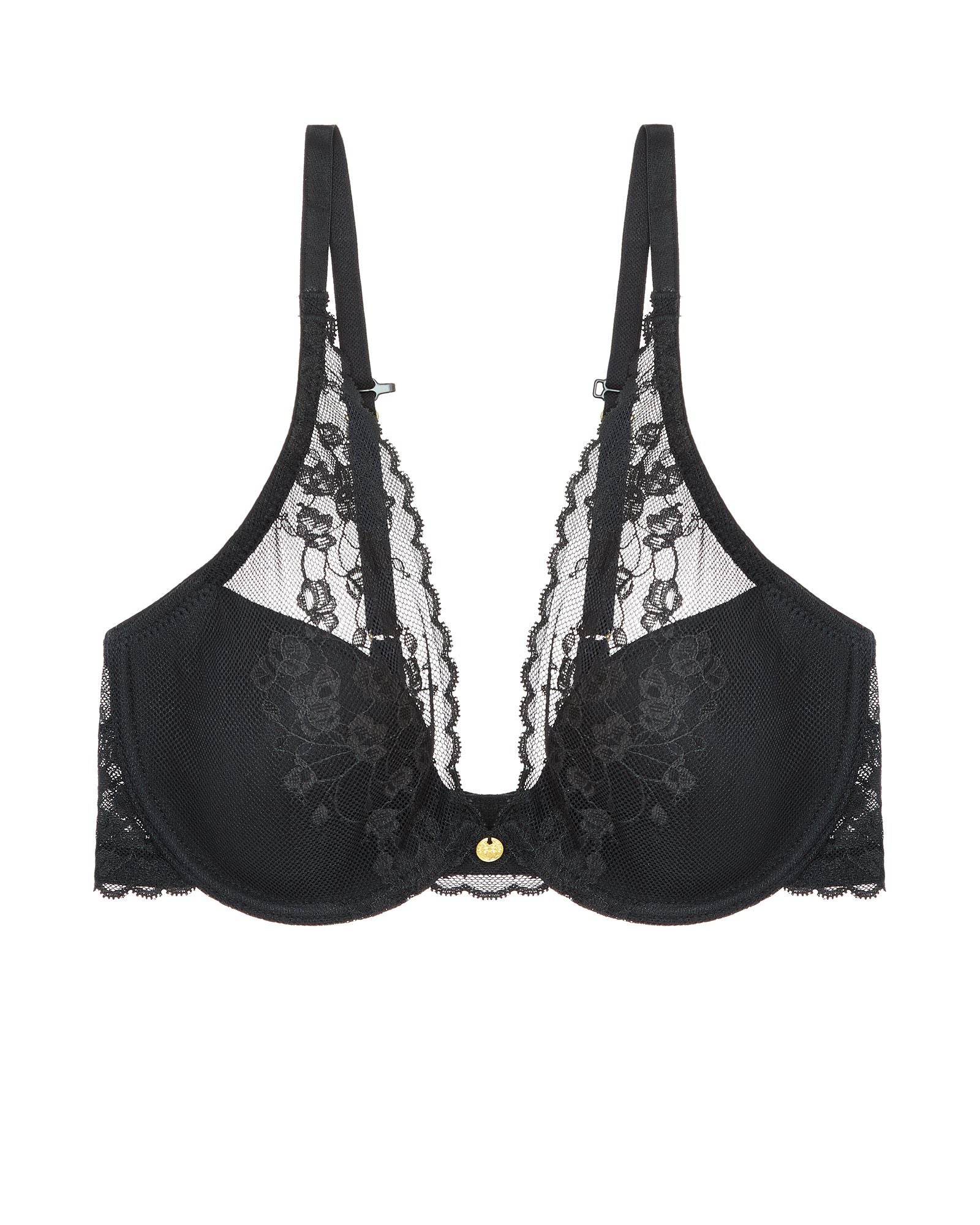 Natori Cherry Blossom Convertible Underwire Bra in black