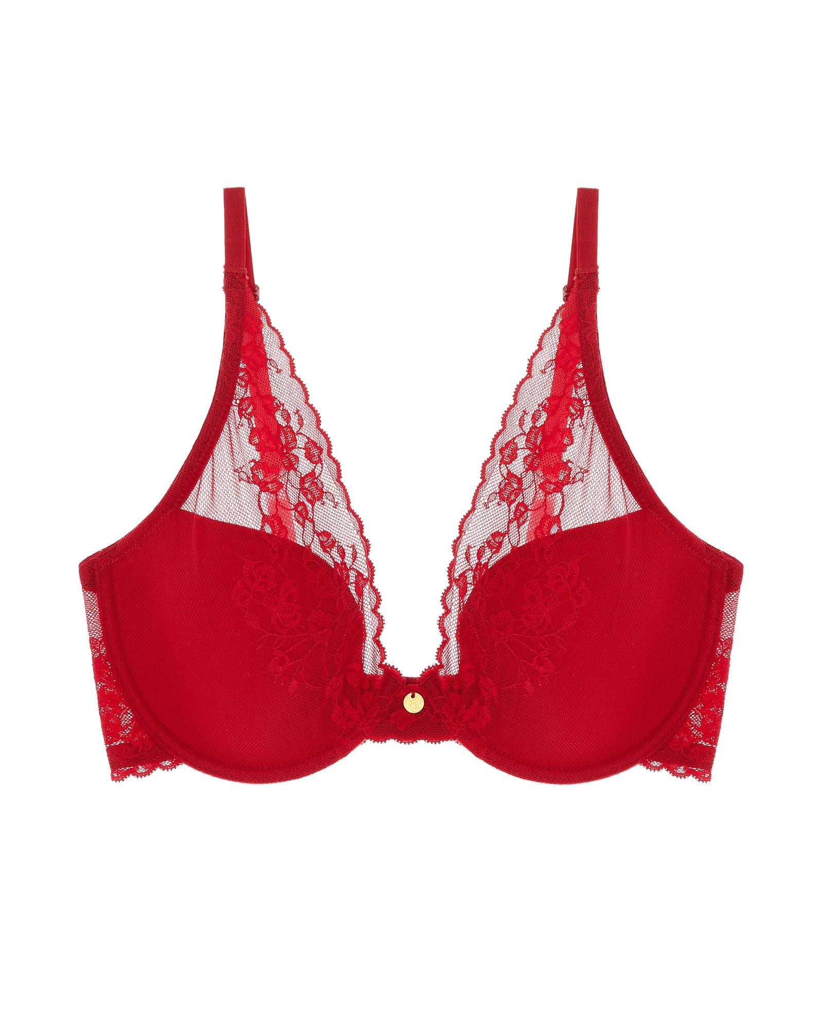 Natori Cherry Blossom Convertible Underwire Bra in red