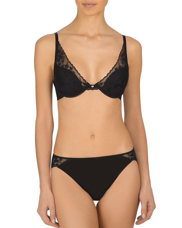 Natori Cherry Blossom French Cut Brief in black