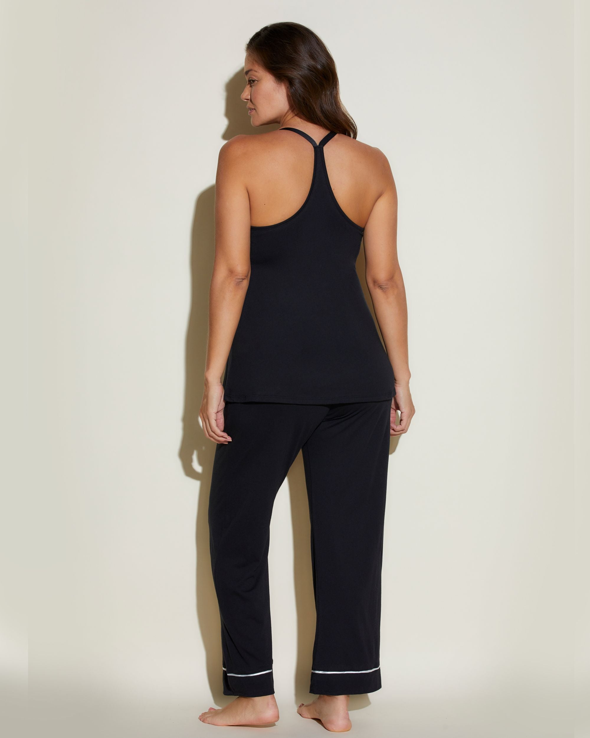 Cosabella Bella Maternity 3-Piece Pajama Set in black