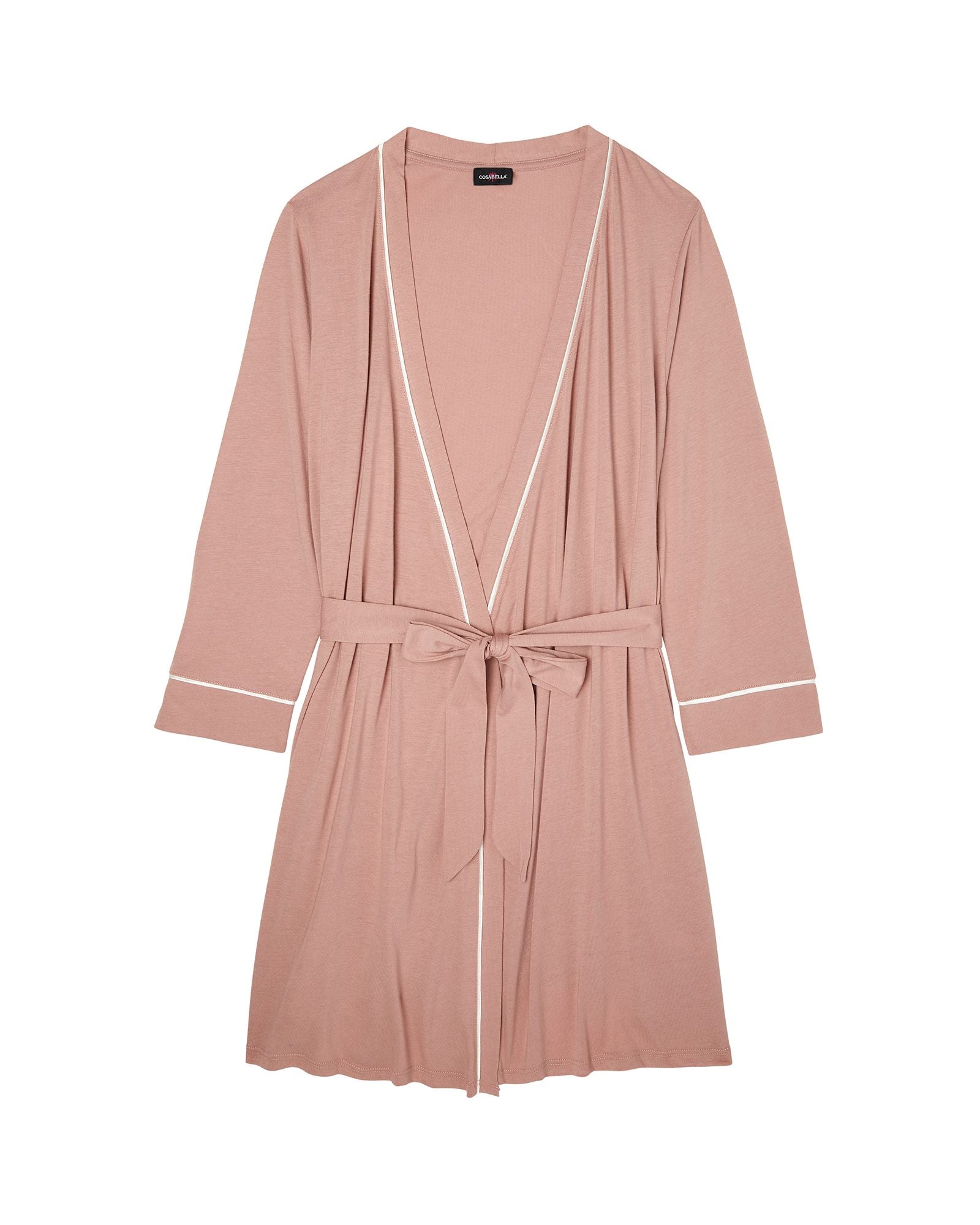 Cosabella Bella Maternity 3-Piece Pajama Set in pink