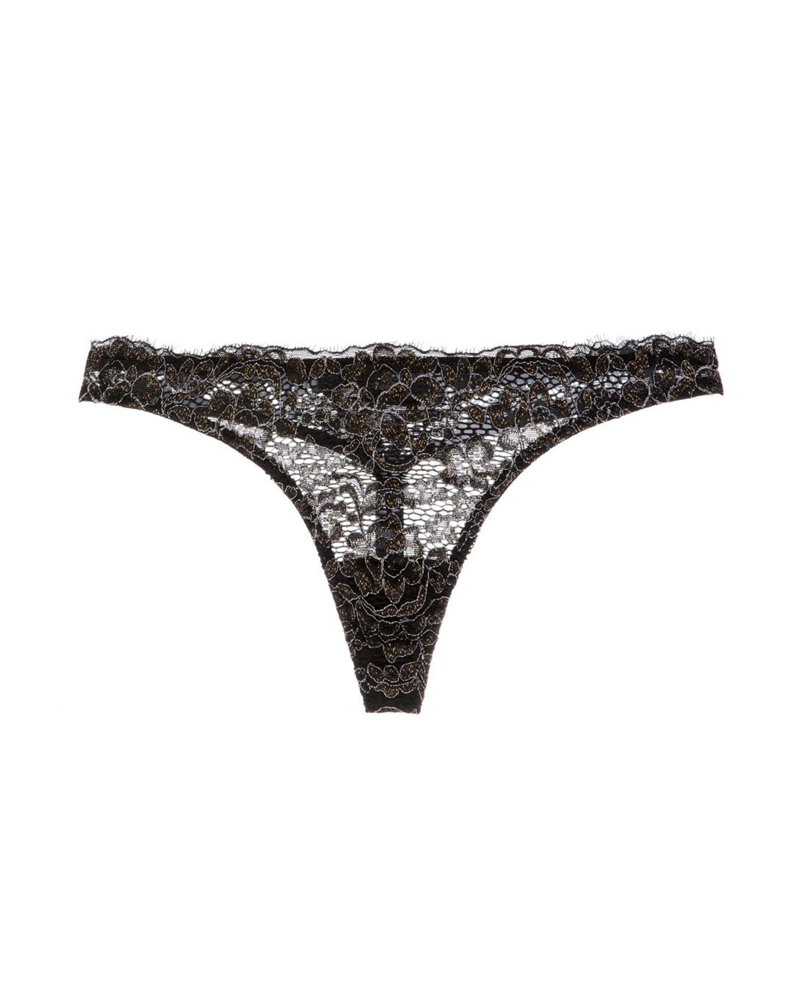 Cosabella Pret-A-Porter Lurex Low Rise Thong in black