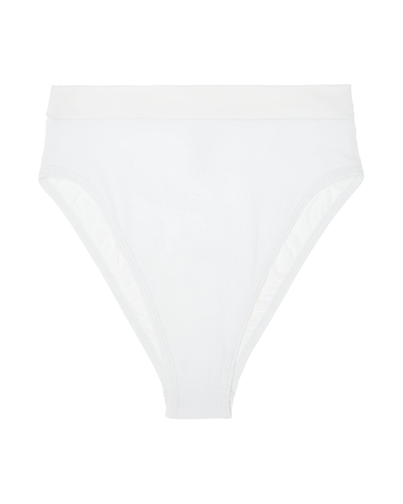L Space Frenchi Bikini High Waisted Bottom in white