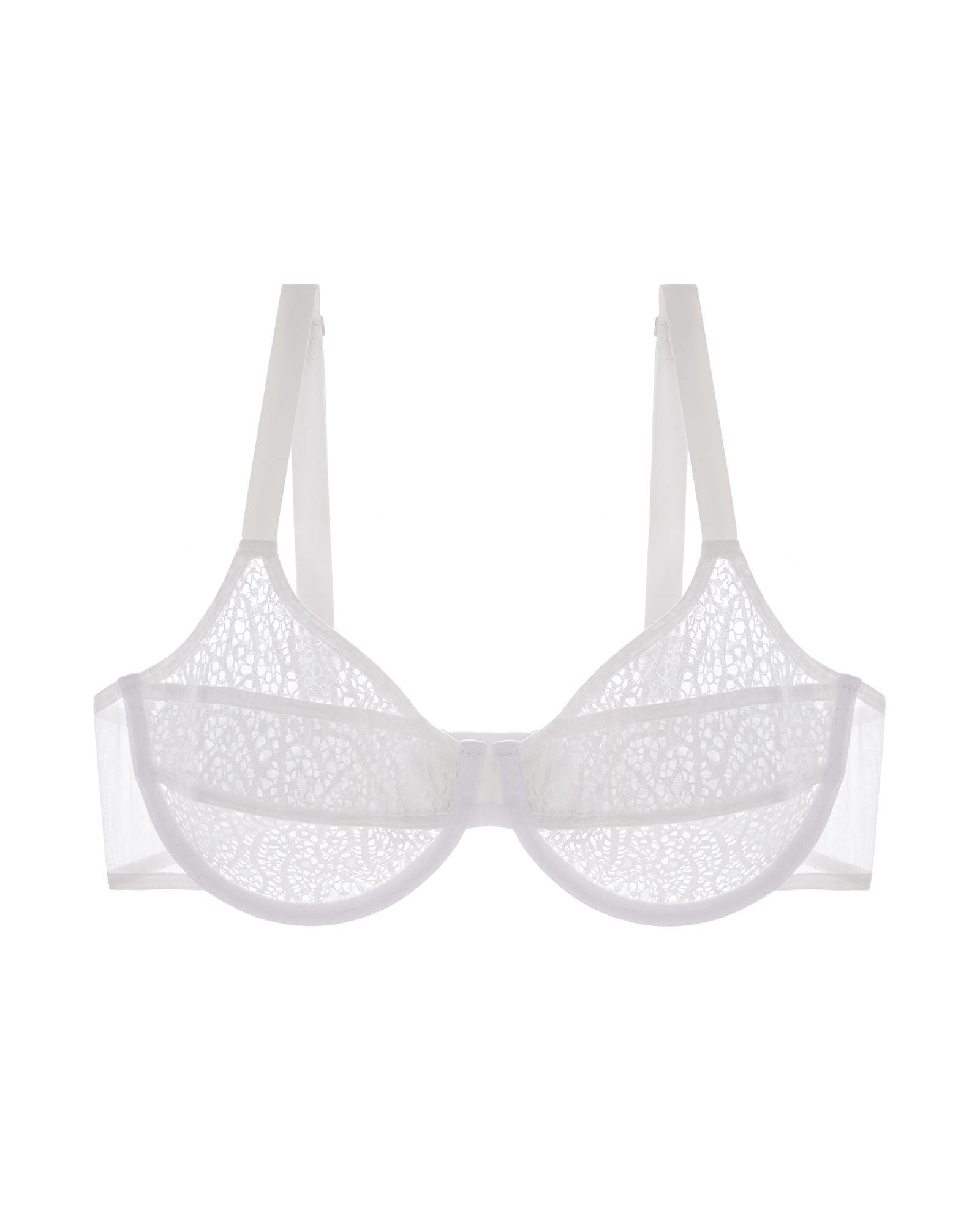 Opaak Graphic Lace Harriet Underwire Bra in white