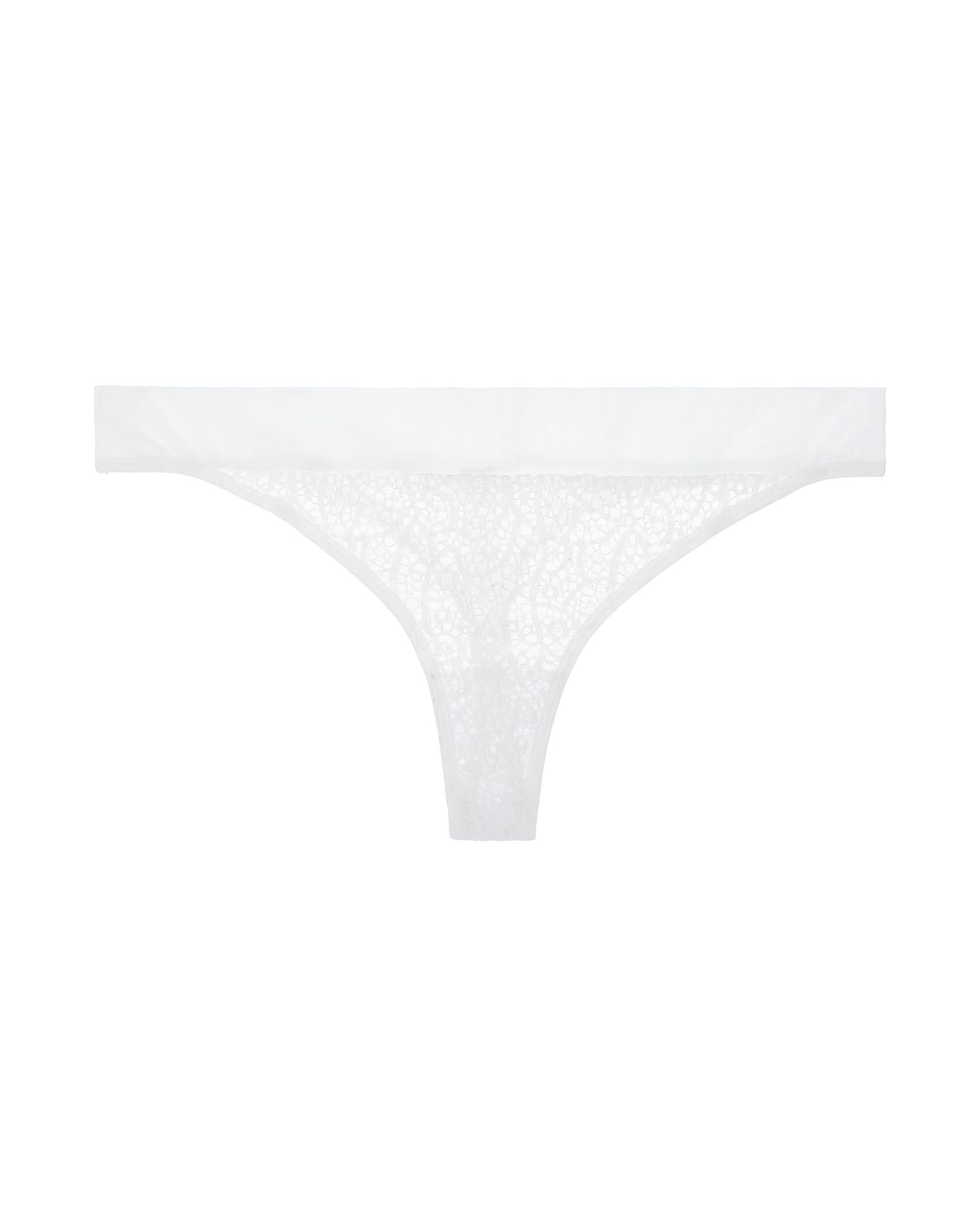 Opaak Graphic Lace Norma Thong in white