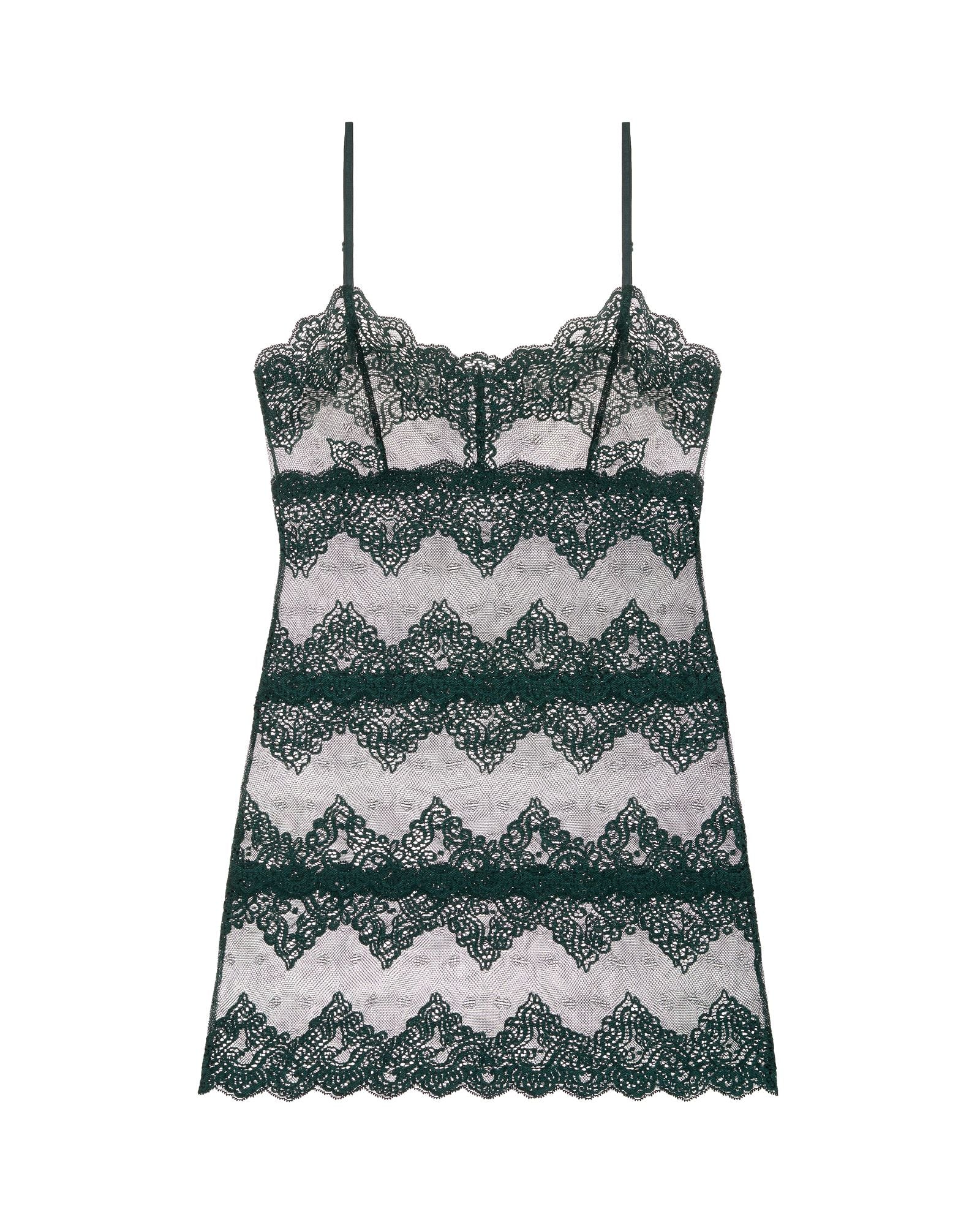 Only Hearts So Fine Lace Chemette in green