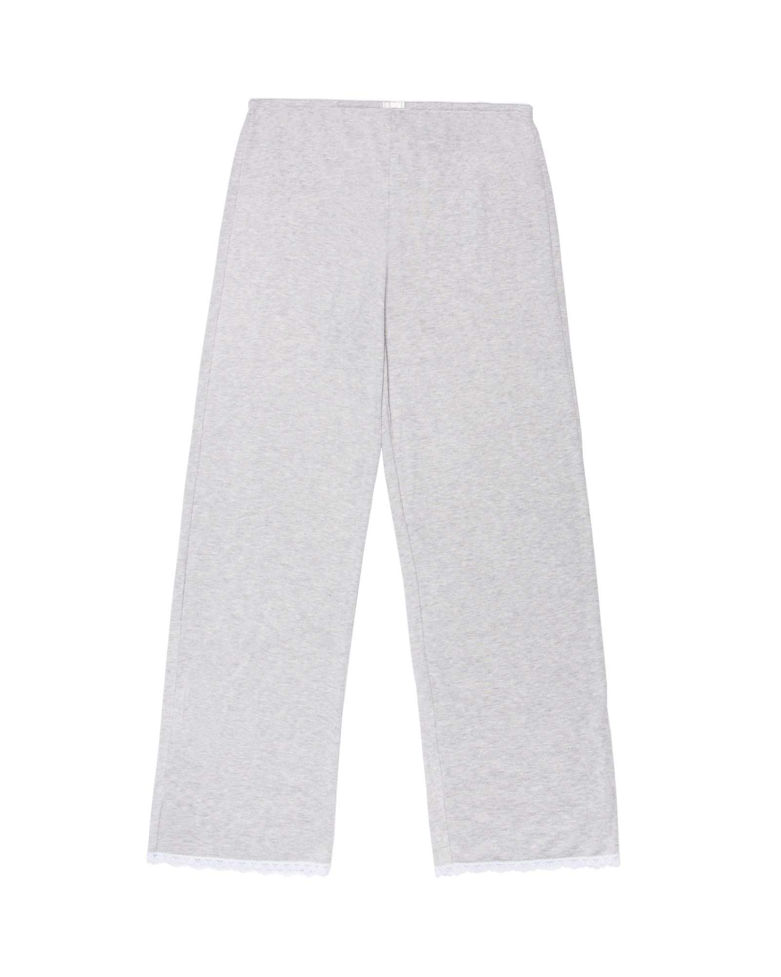 Journelle Emma Pointelle Lounge Pant in white