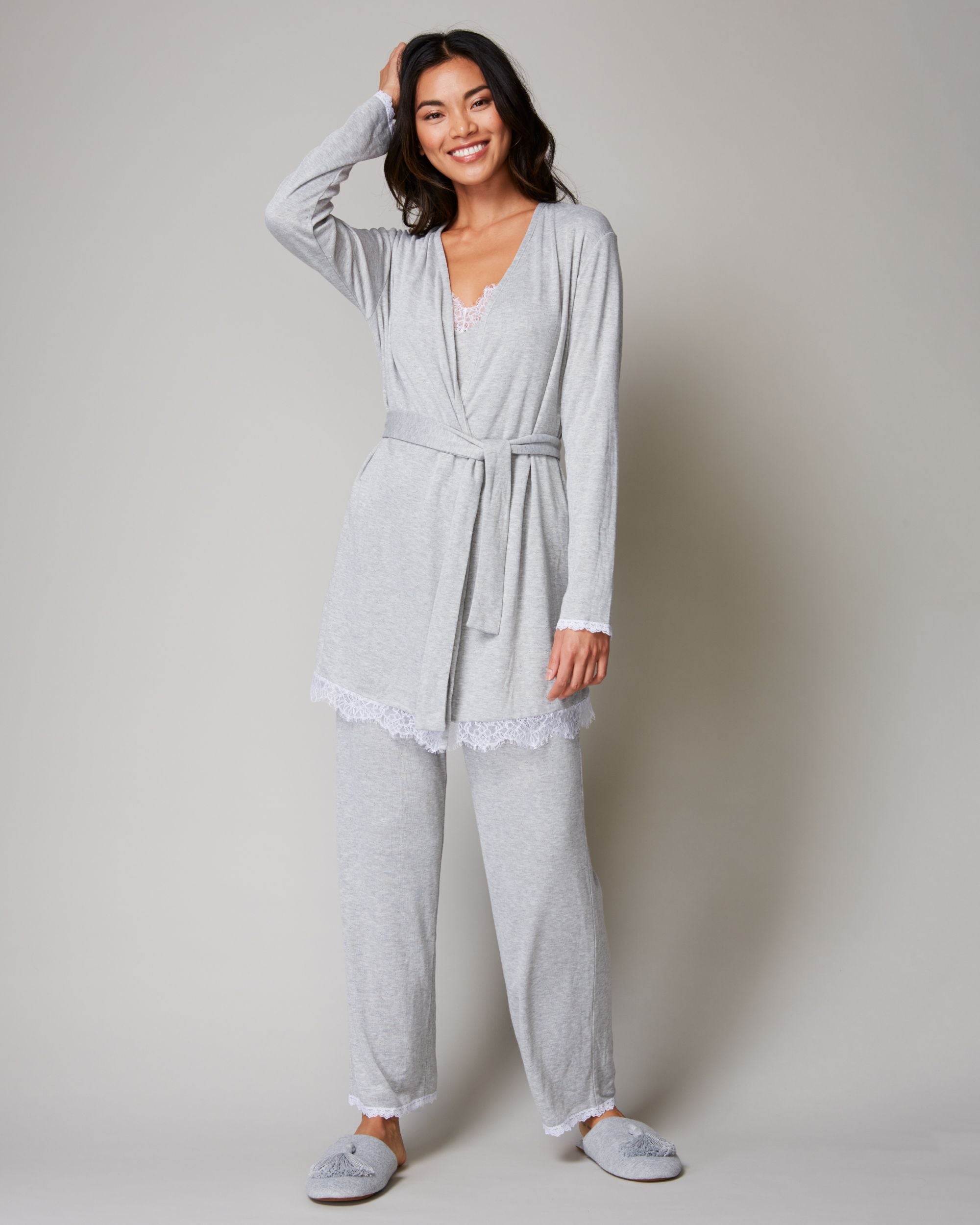 Journelle Emma Pointelle Robe in white