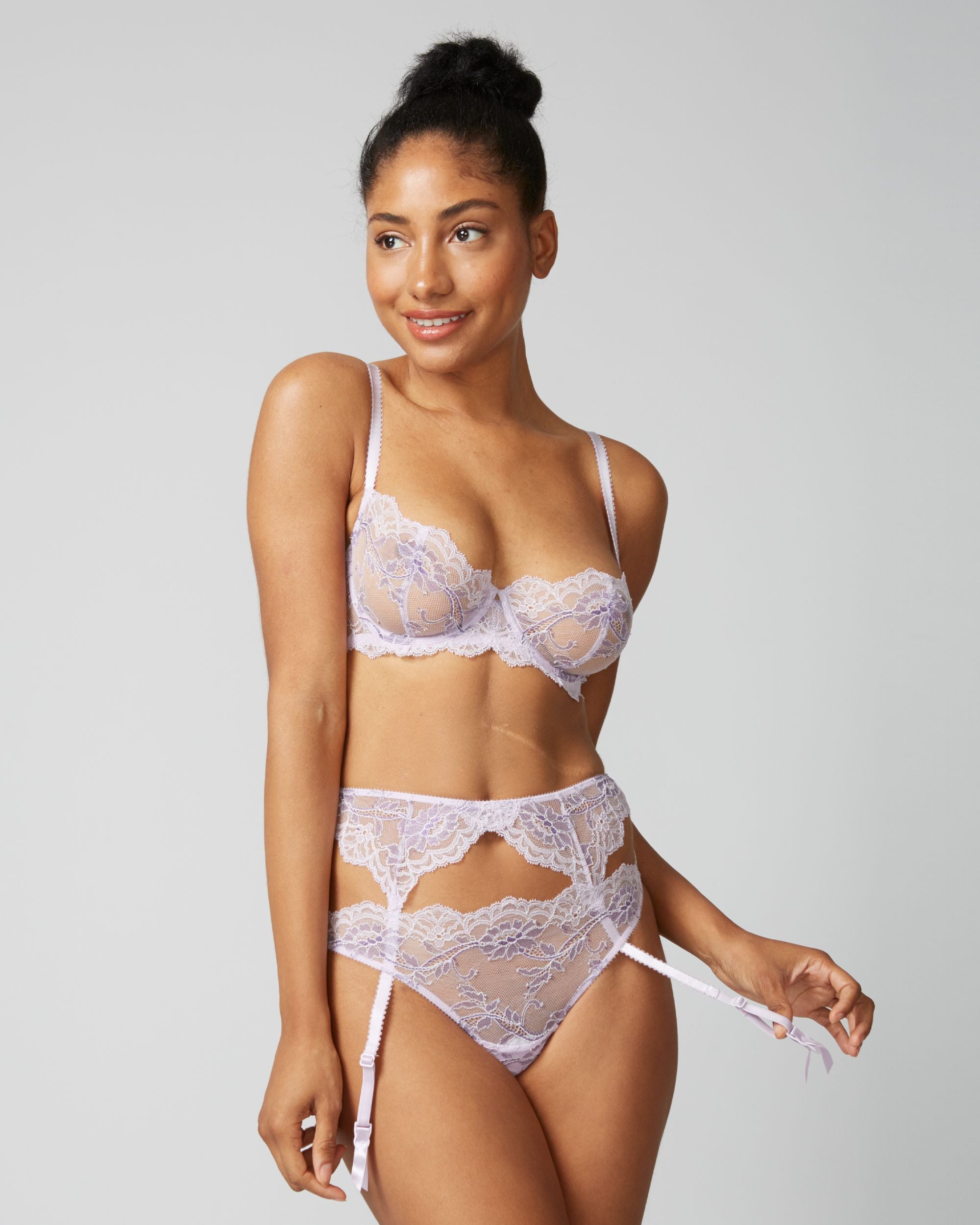 Journelle Anais Suspender Belt in purple