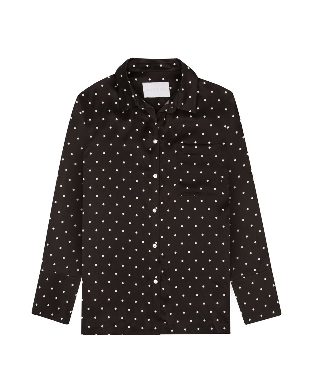 Asceno Mini Polka PJ Top in black