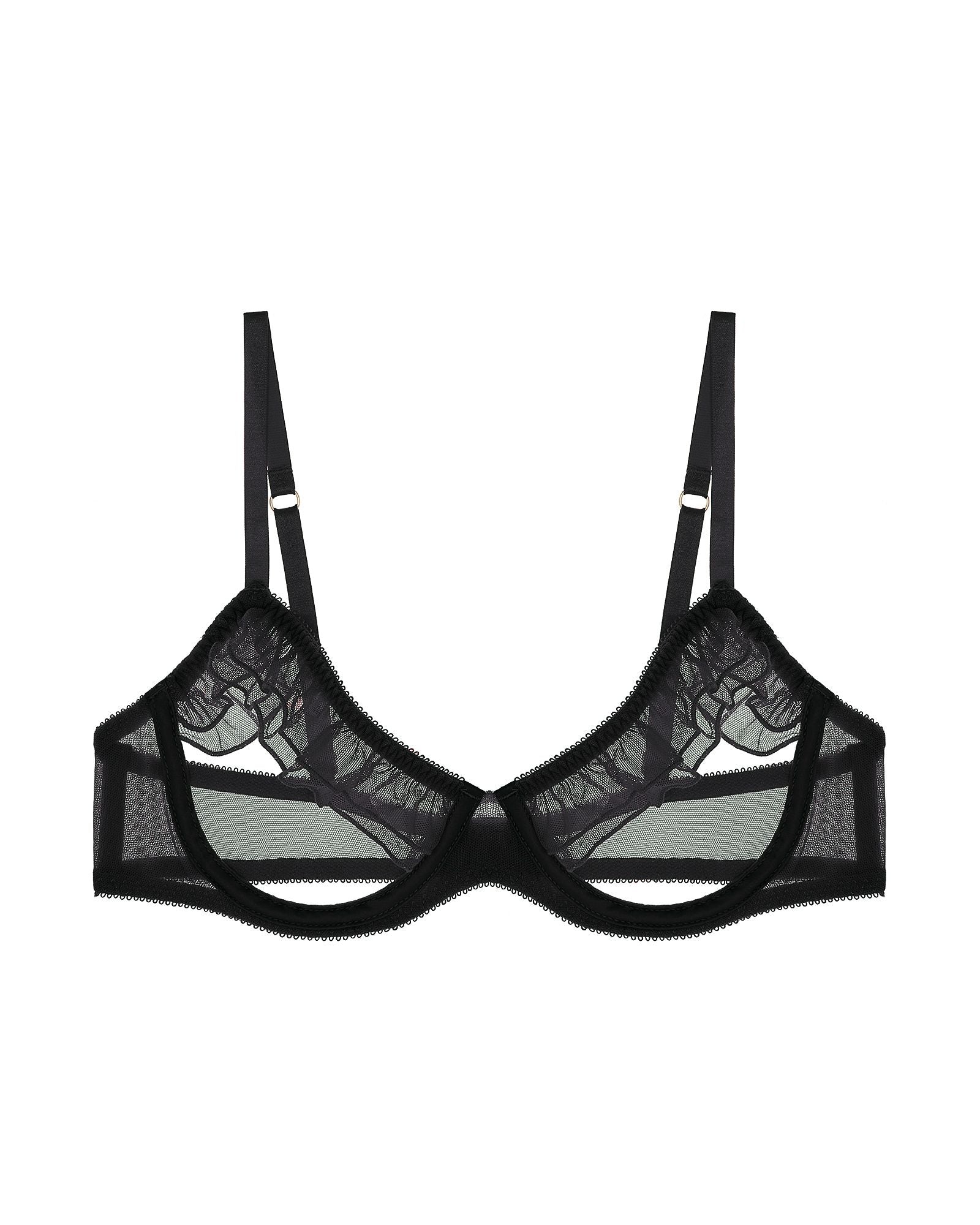 Journelle Odette Open Cup Bra in black