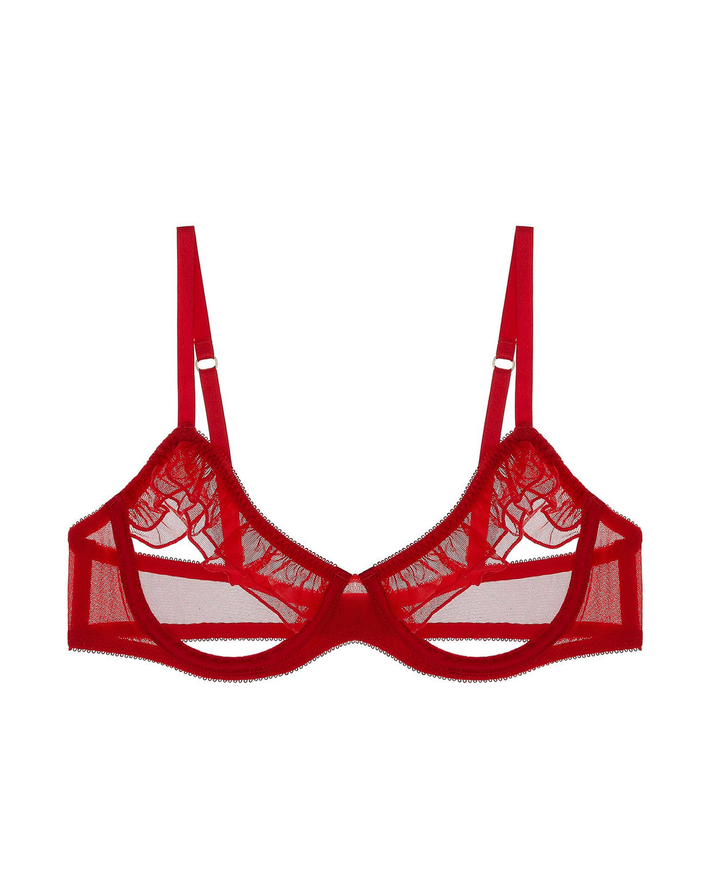 Journelle Odette Open Cup Bra in red