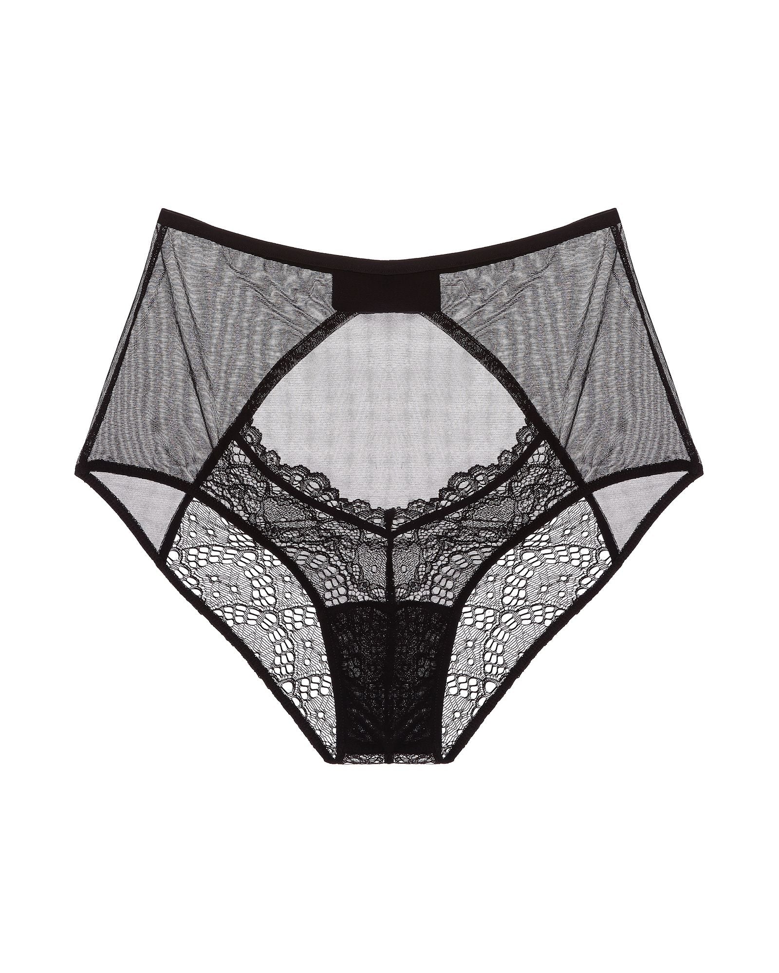 Only Hearts Whisper Sweet Nothings High Waist Brief in black
