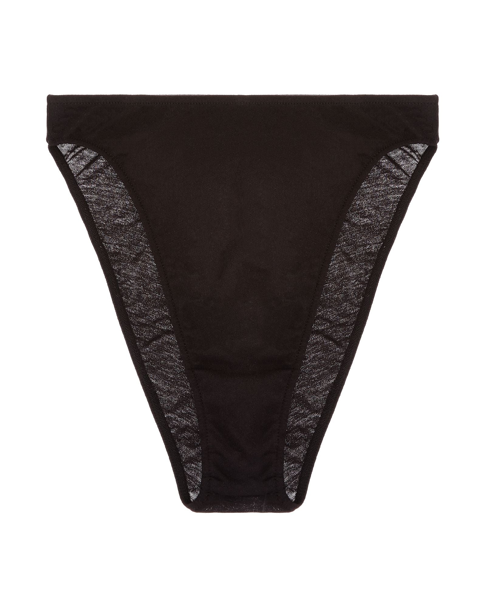 Only Hearts Organic Cotton High Cut Brief in black