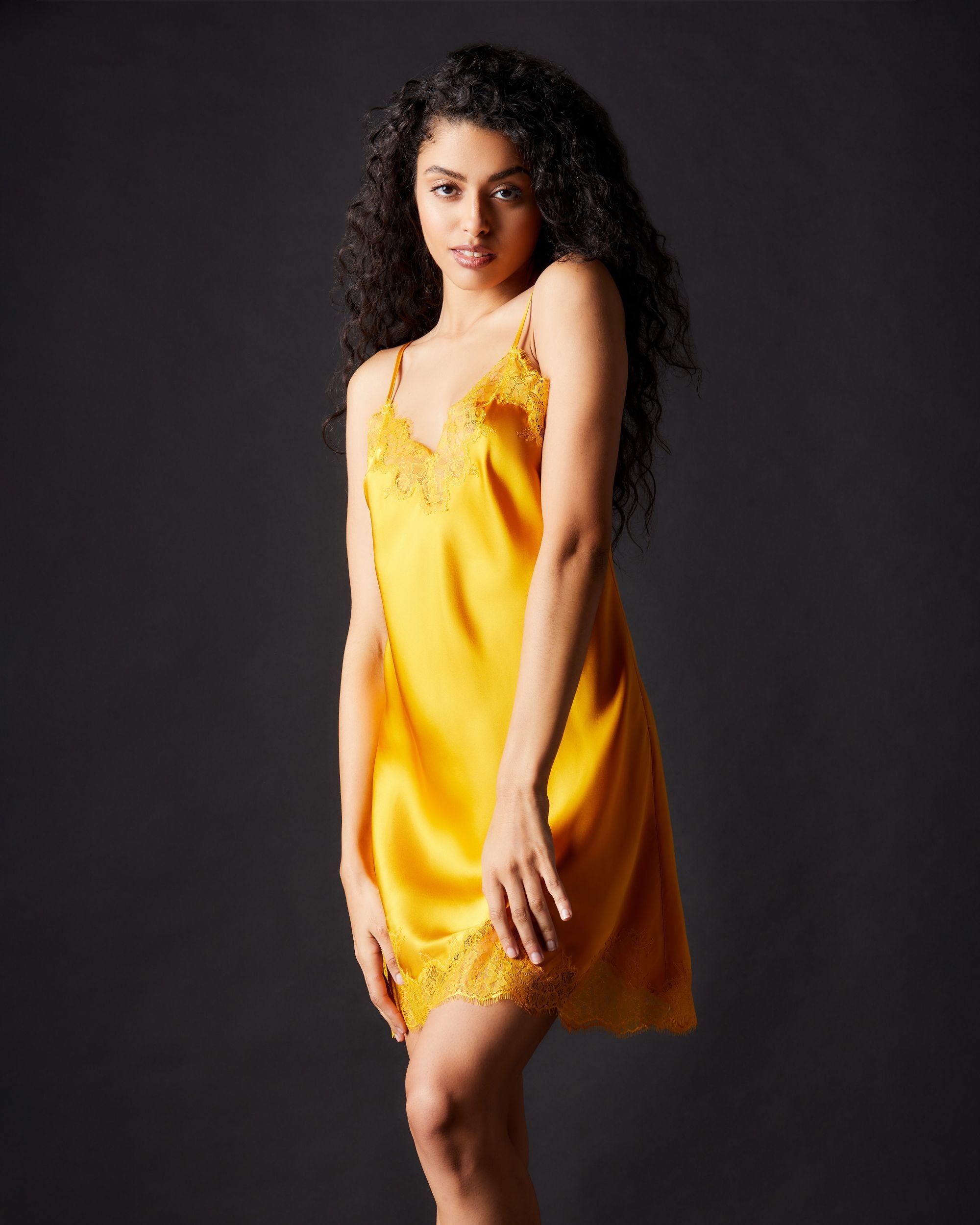 Journelle Charlotte Short Slip in yellow