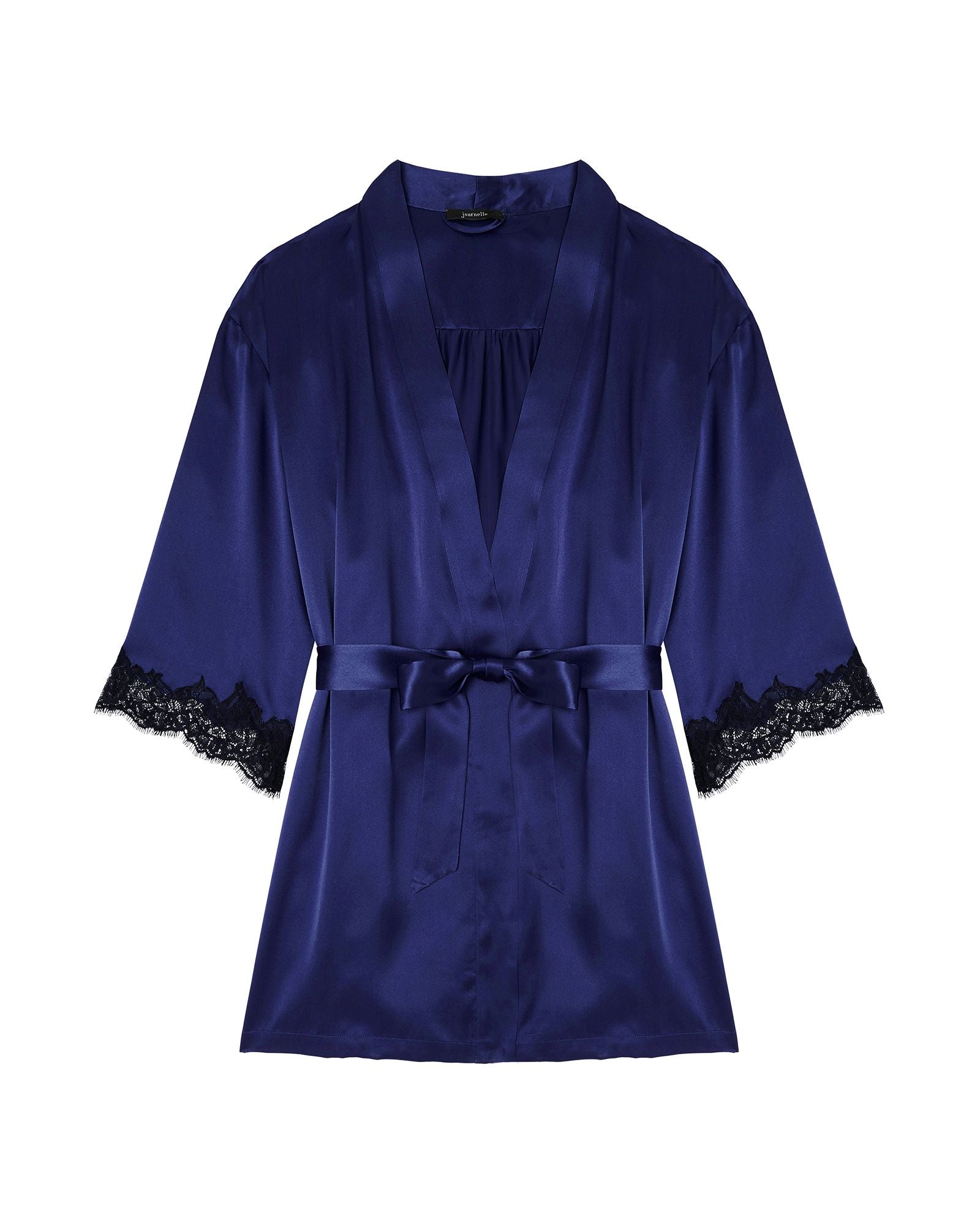 Journelle Charlotte Short Robe in blue