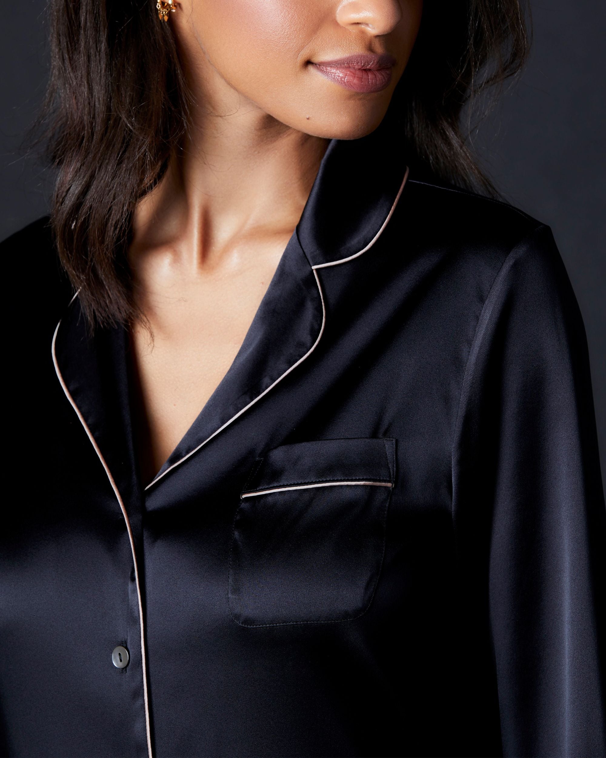 Journelle Marlene Pajama Set in black