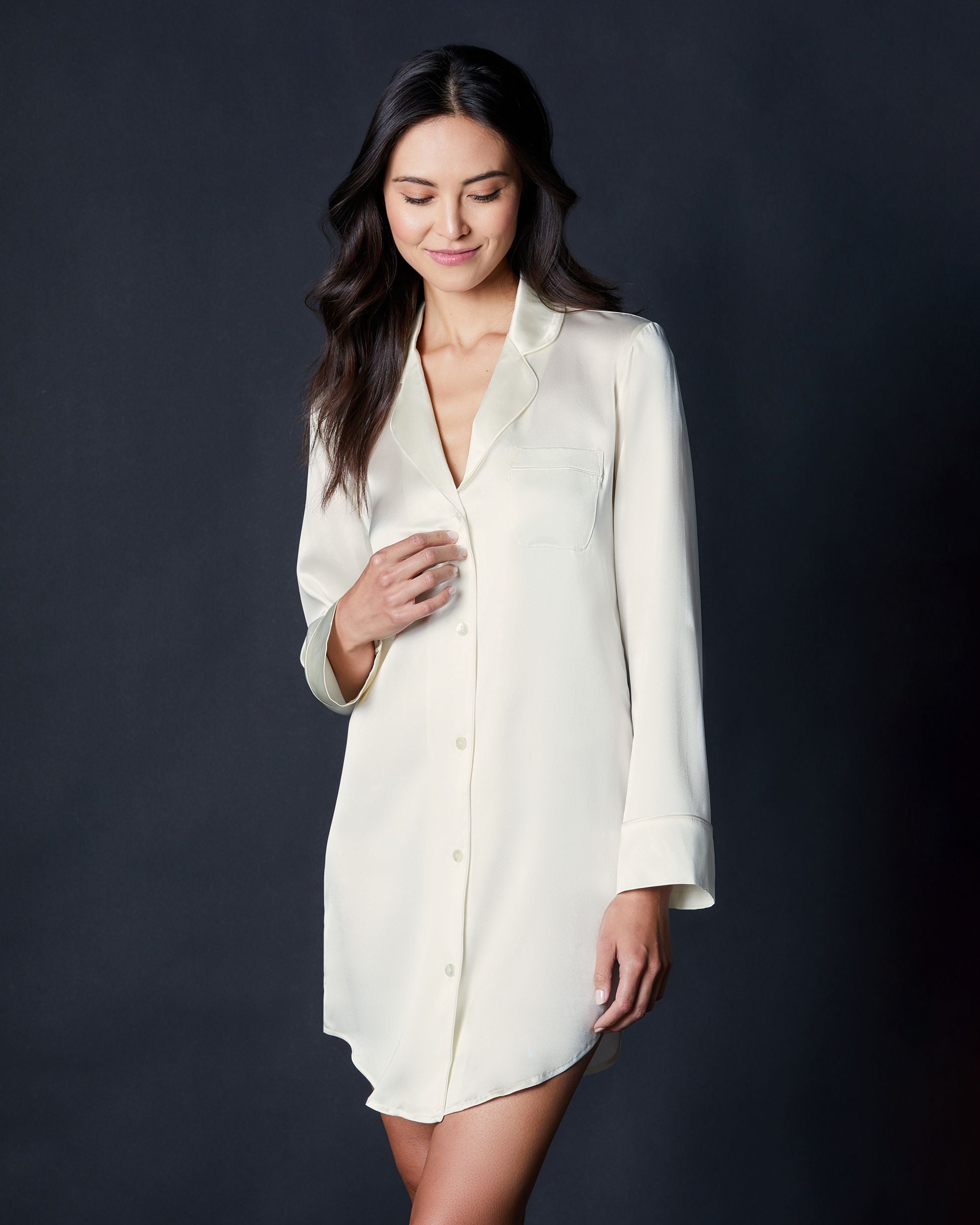 Journelle Bette Sleepshirt in white