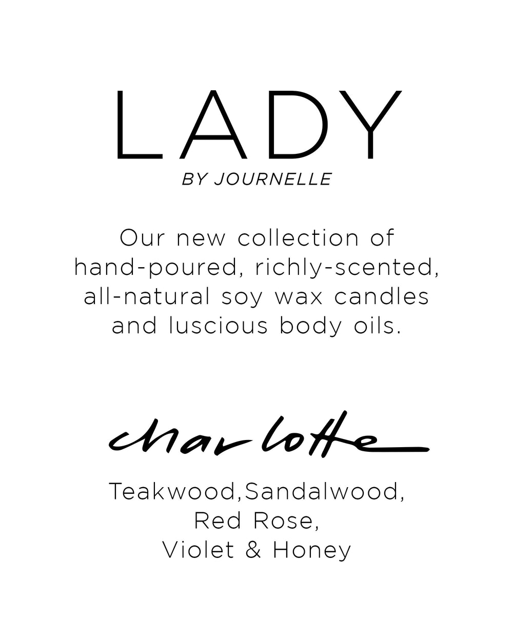 Journelle LADY x Charlotte Candle in black
