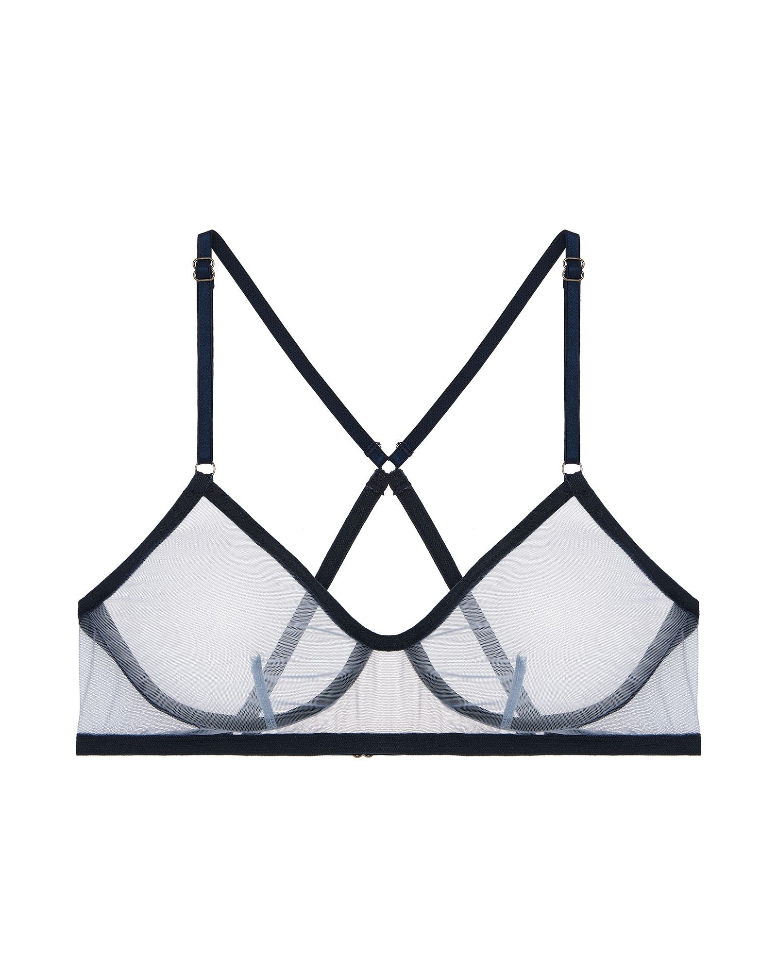 Only Hearts Whisper Wireless Crossback Bra in blue