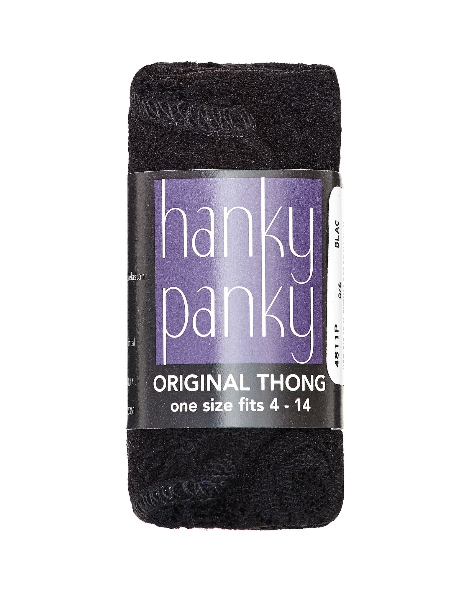 Hanky Panky Original Rise Thong (Rolled) in black