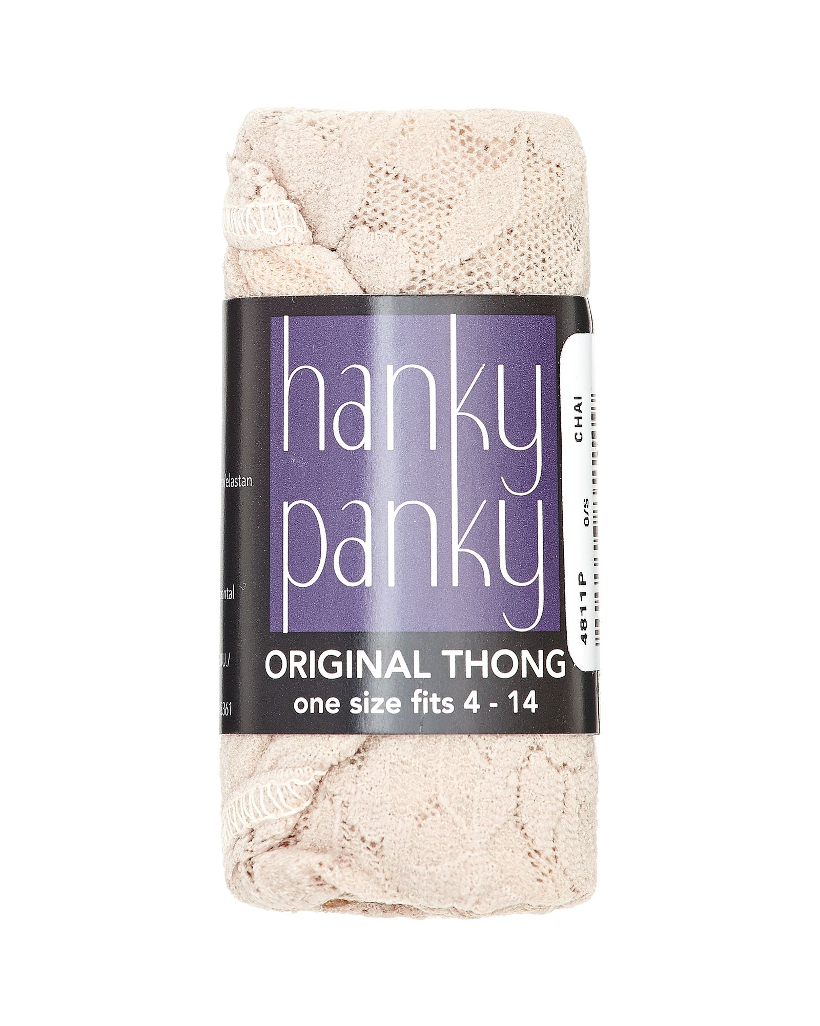 Hanky Panky Original Rise Thong (Rolled) in beige