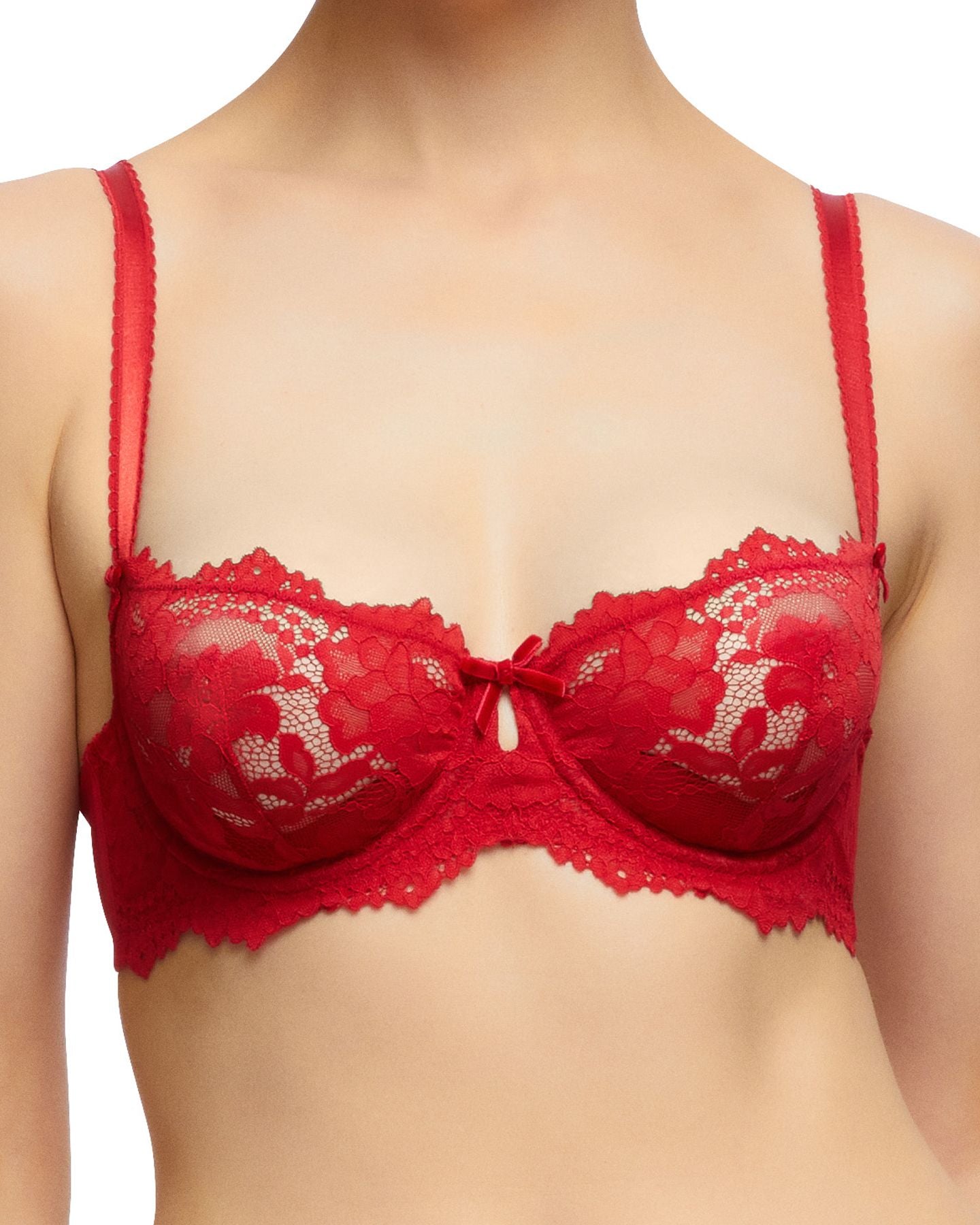 Dita Von Teese Cora Lace Underwire Bra in red