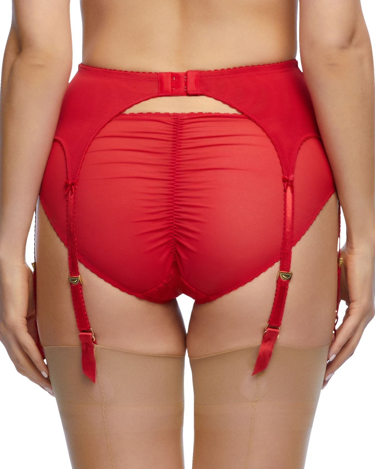 Dita Von Teese Cora Lace Suspender in red