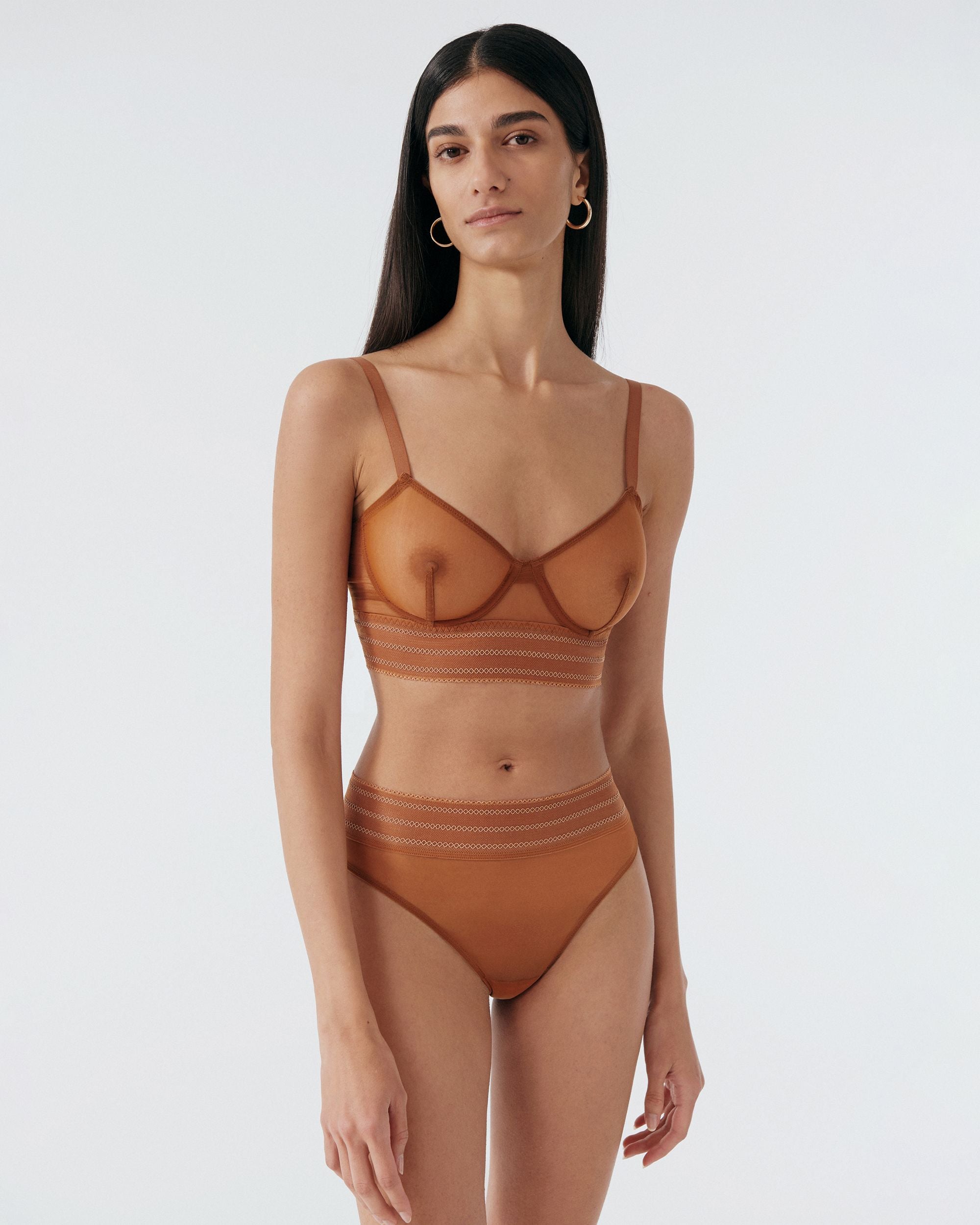 Else Bare Underwire Bra in brown