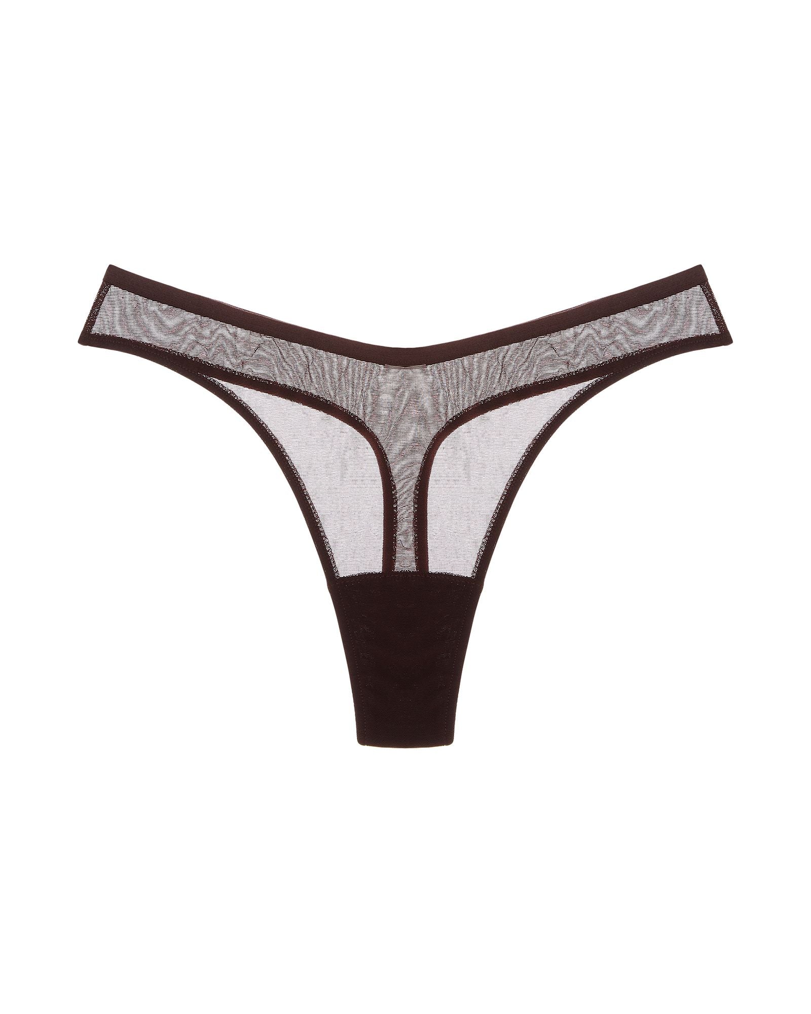 Only Hearts Whisper Basic Thong in brown