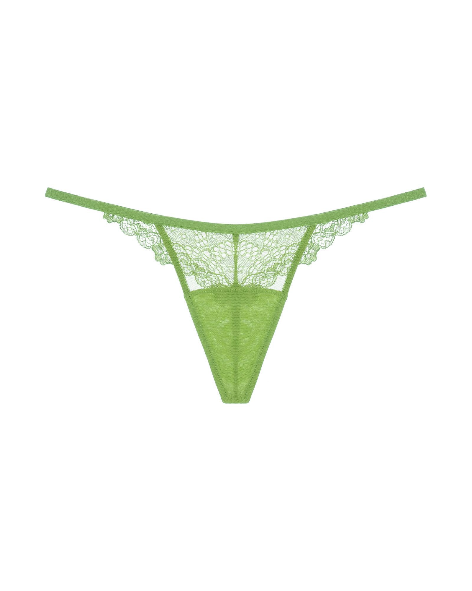 Only Hearts Whisper Sweet Nothings Barely There G-String in green