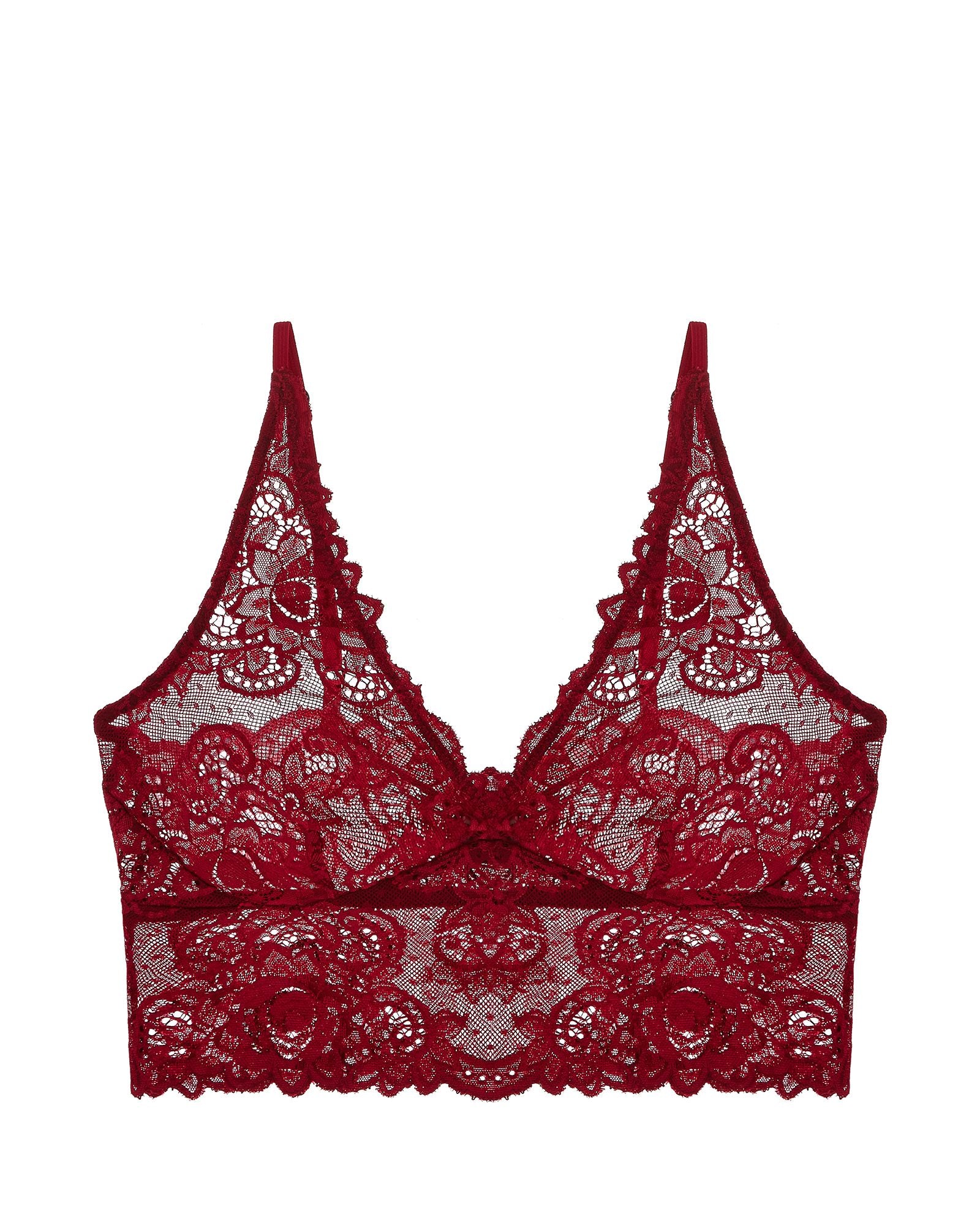 Only Hearts Recycled Lace Crop Cami in red